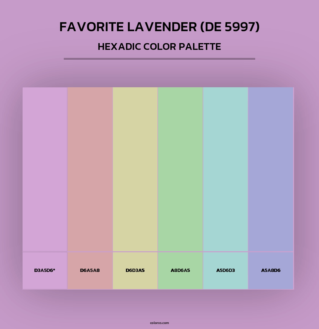 Favorite Lavender (DE 5997) - Hexadic Color Palette