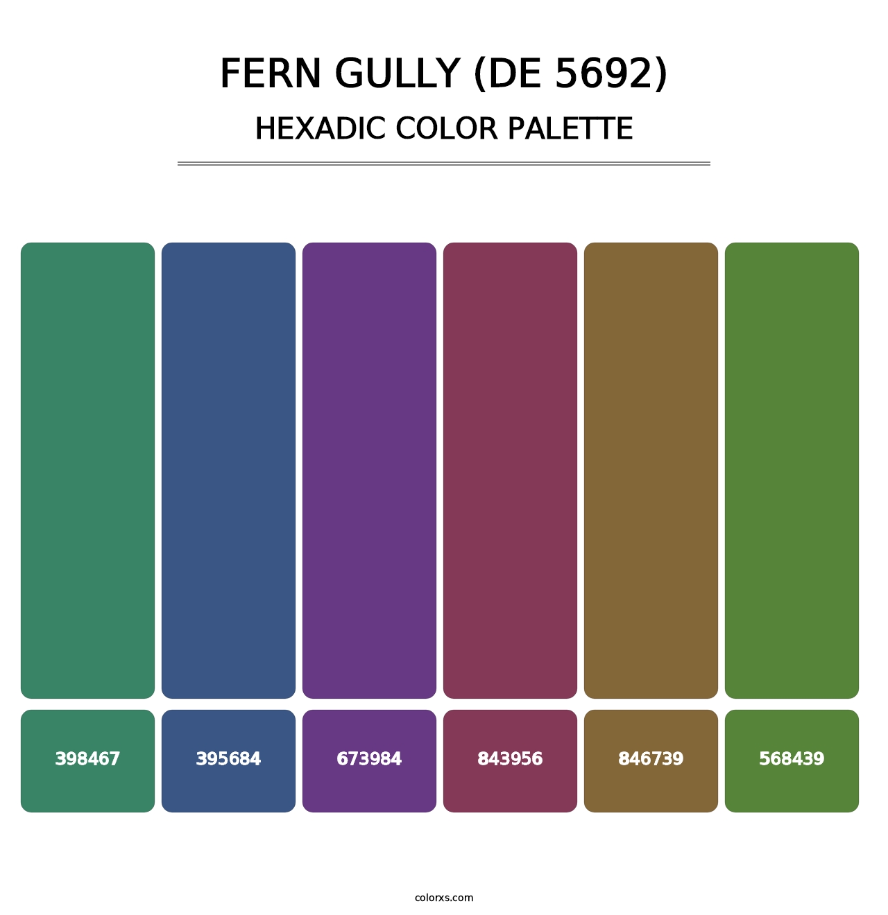 Fern Gully (DE 5692) - Hexadic Color Palette