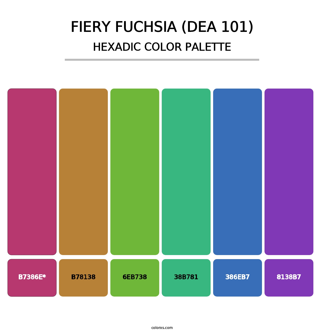 Fiery Fuchsia (DEA 101) - Hexadic Color Palette