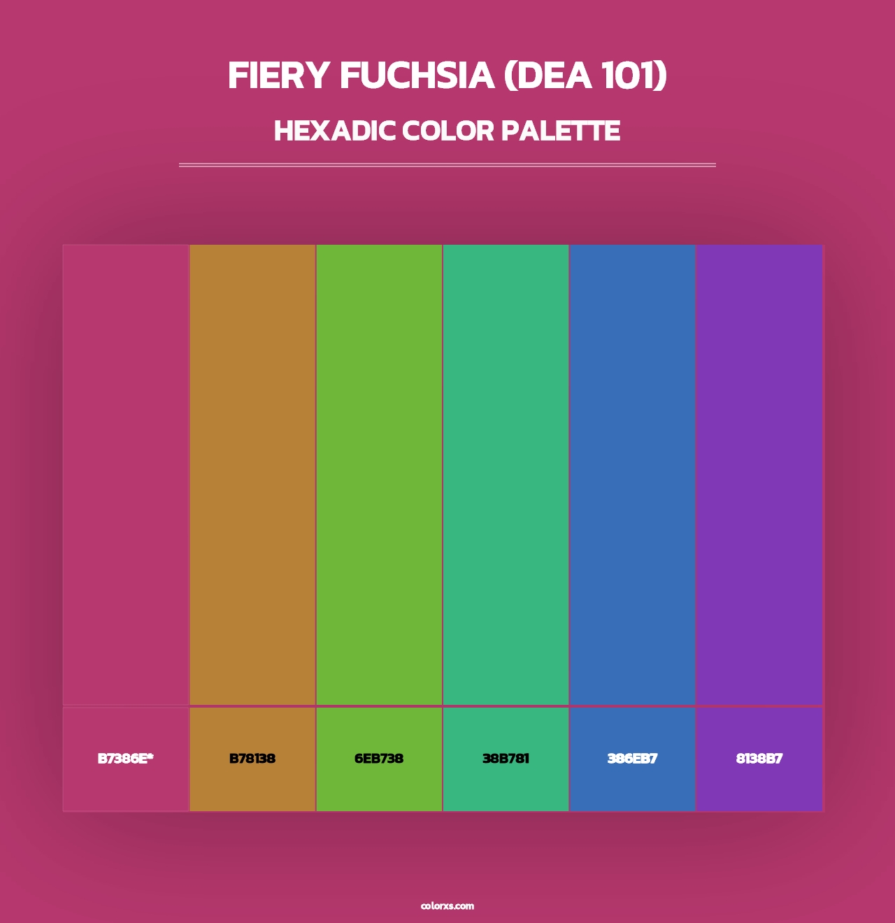 Fiery Fuchsia (DEA 101) - Hexadic Color Palette
