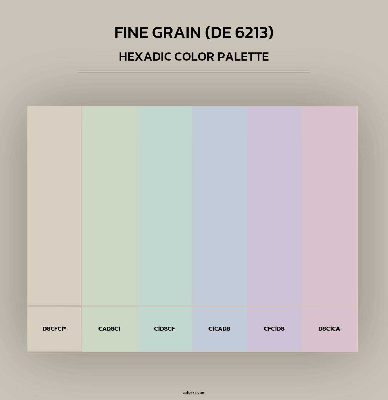 Fine Grain (DE 6213) - Hexadic Color Palette