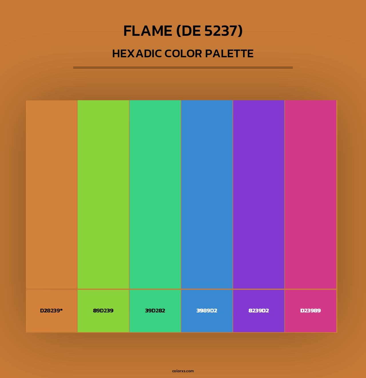 Flame (DE 5237) - Hexadic Color Palette