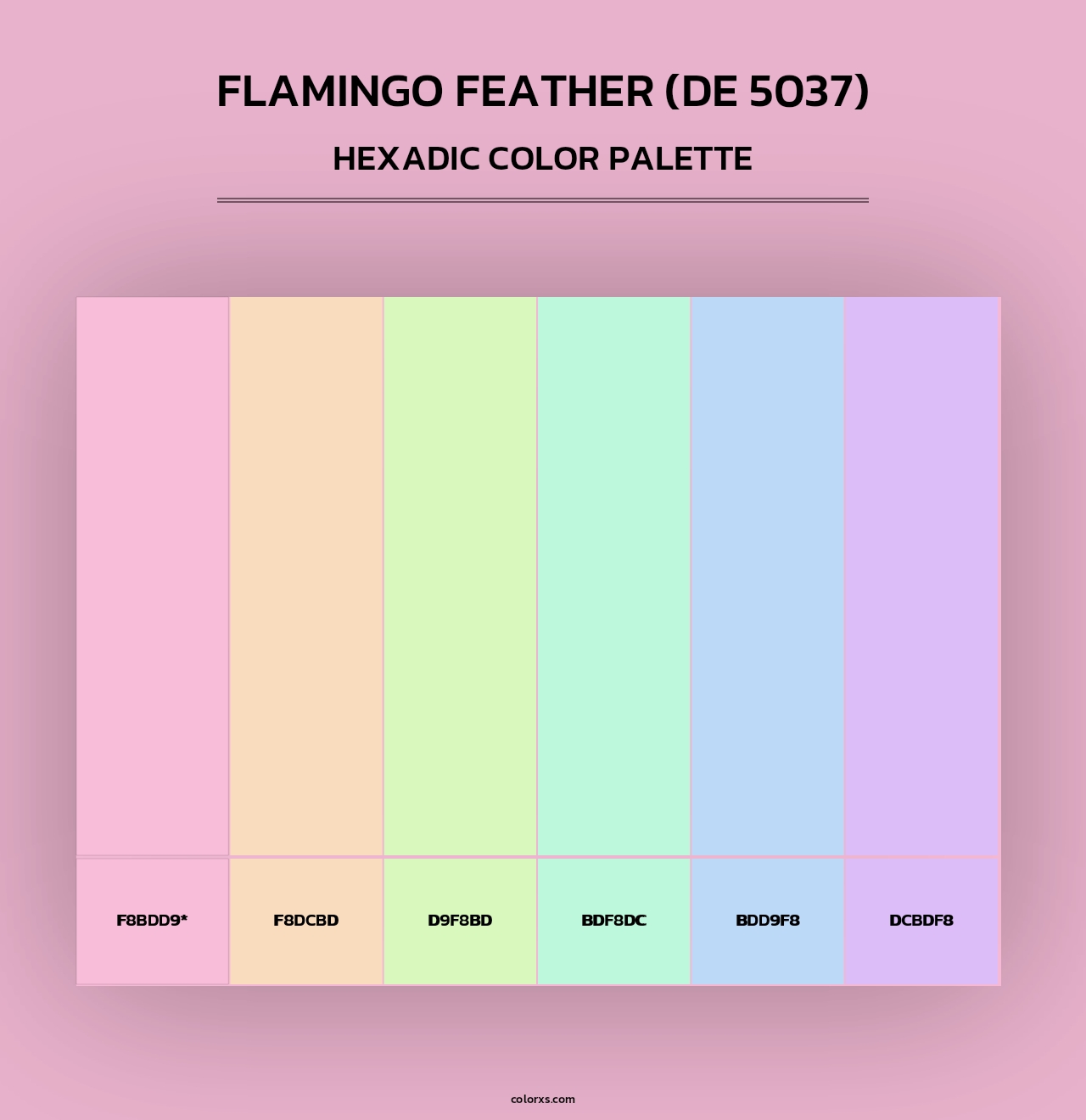 Flamingo Feather (DE 5037) - Hexadic Color Palette