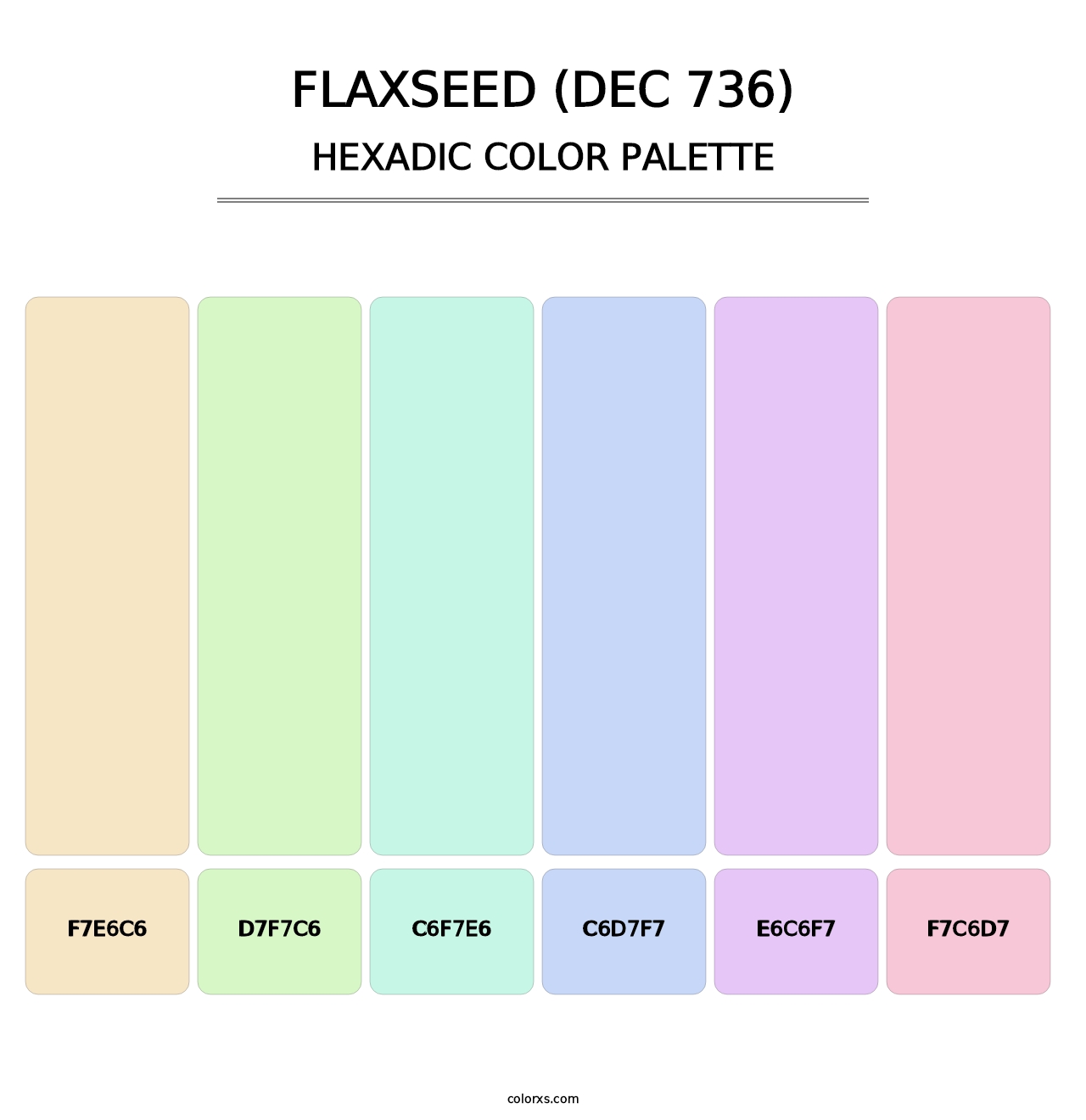 Flaxseed (DEC 736) - Hexadic Color Palette