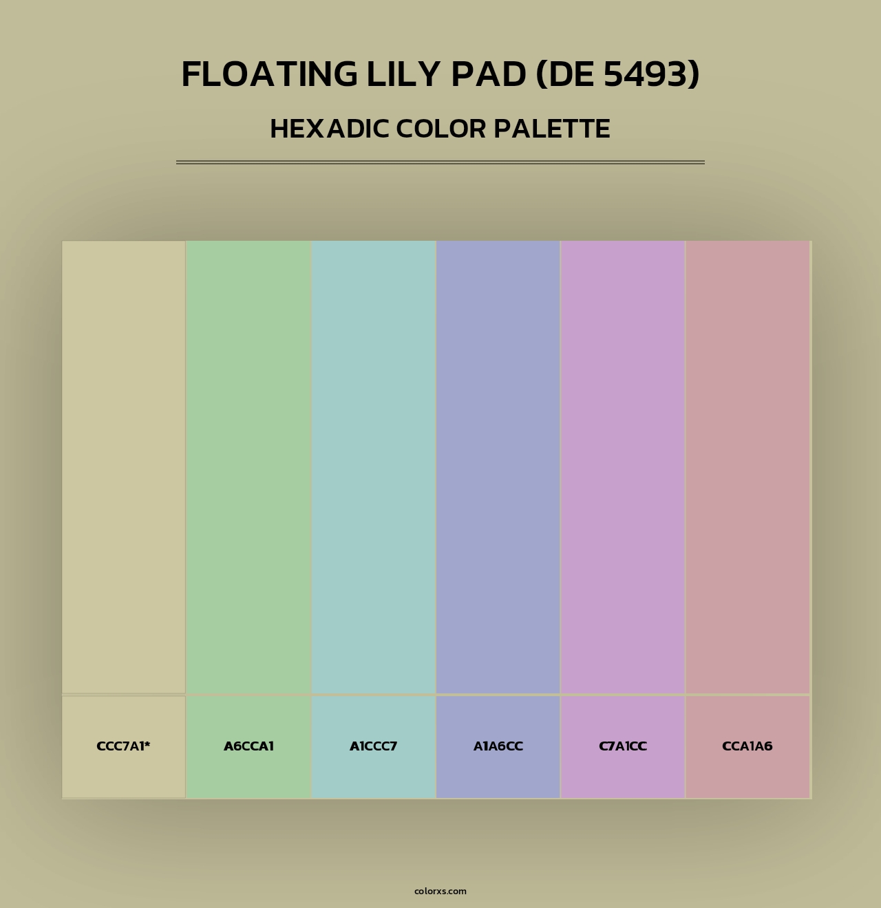 Floating Lily Pad (DE 5493) - Hexadic Color Palette