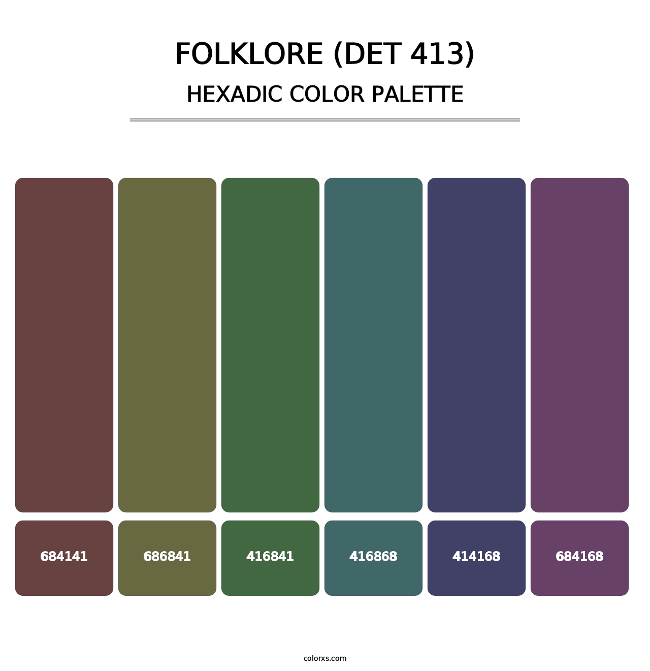 Folklore (DET 413) - Hexadic Color Palette