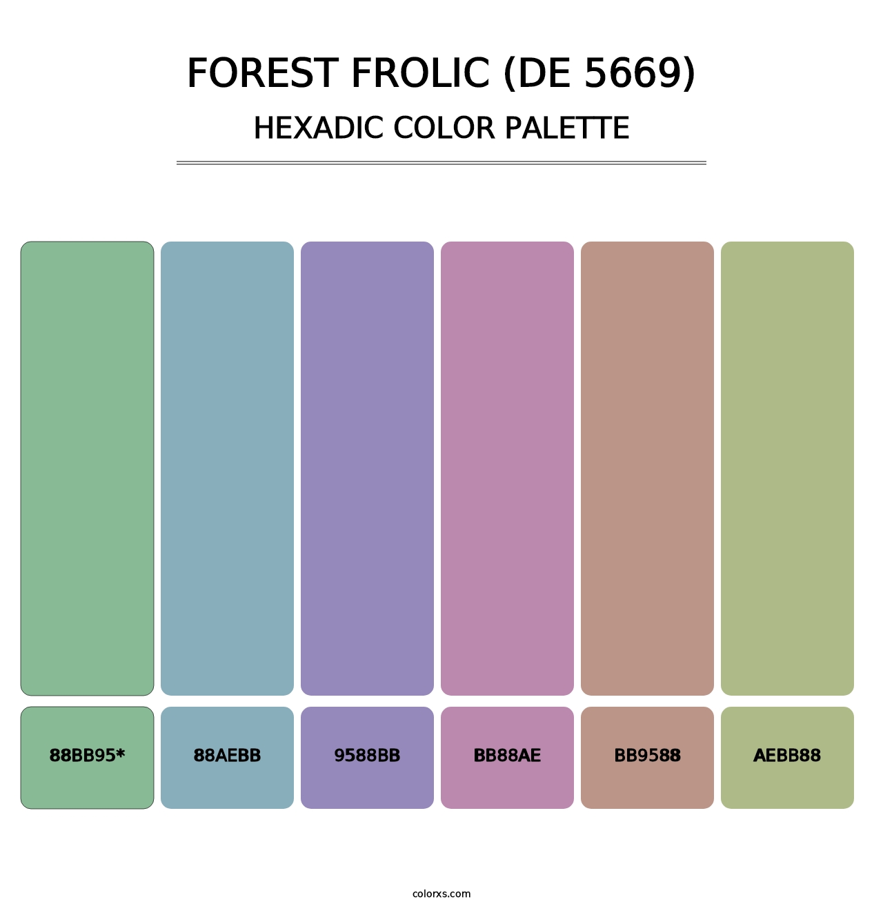 Forest Frolic (DE 5669) - Hexadic Color Palette