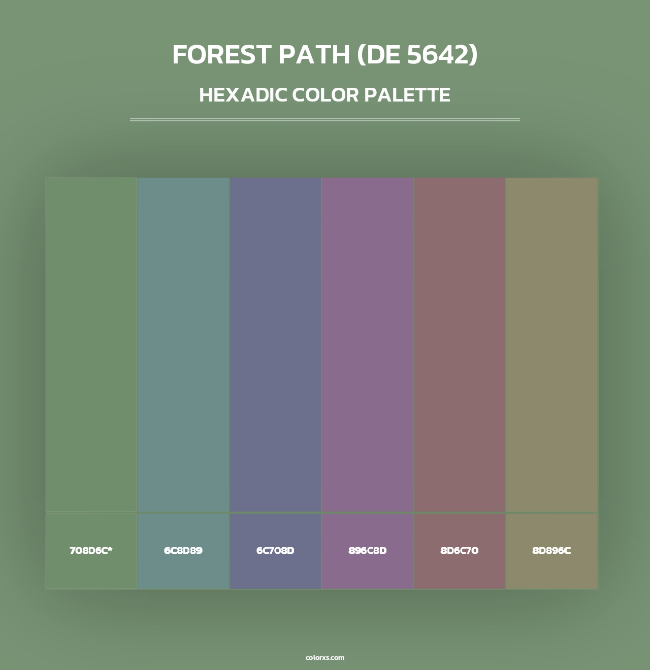 Forest Path (DE 5642) - Hexadic Color Palette