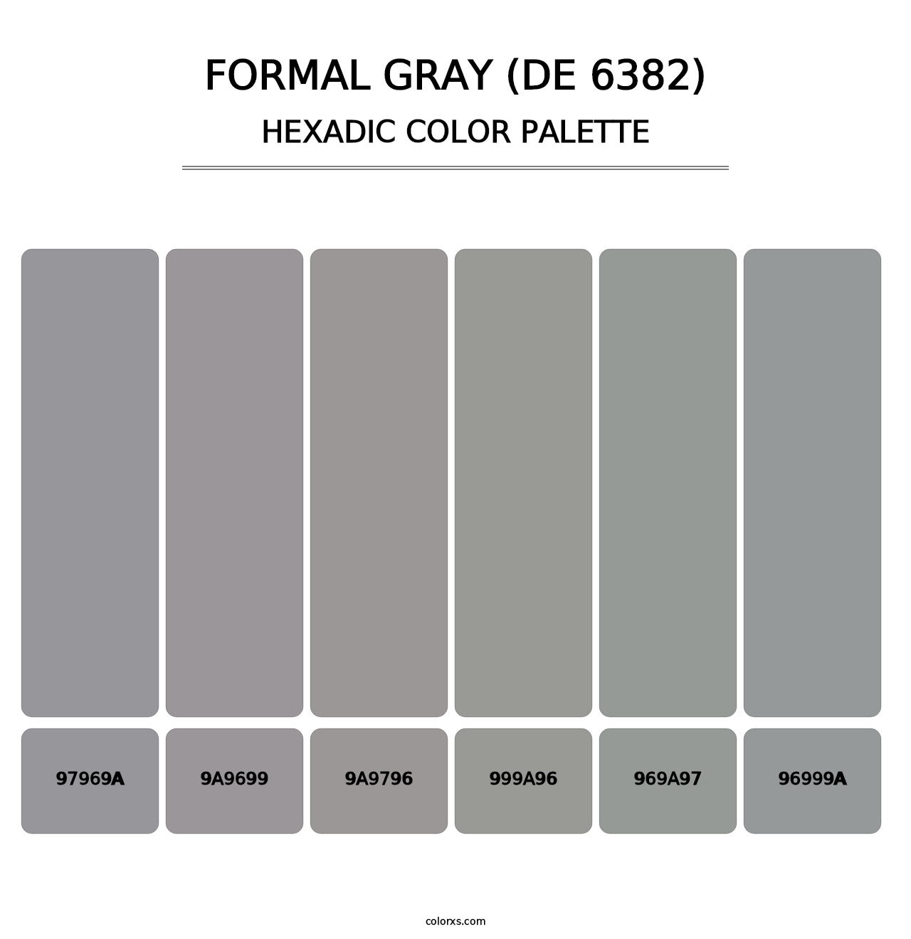 Formal Gray (DE 6382) - Hexadic Color Palette