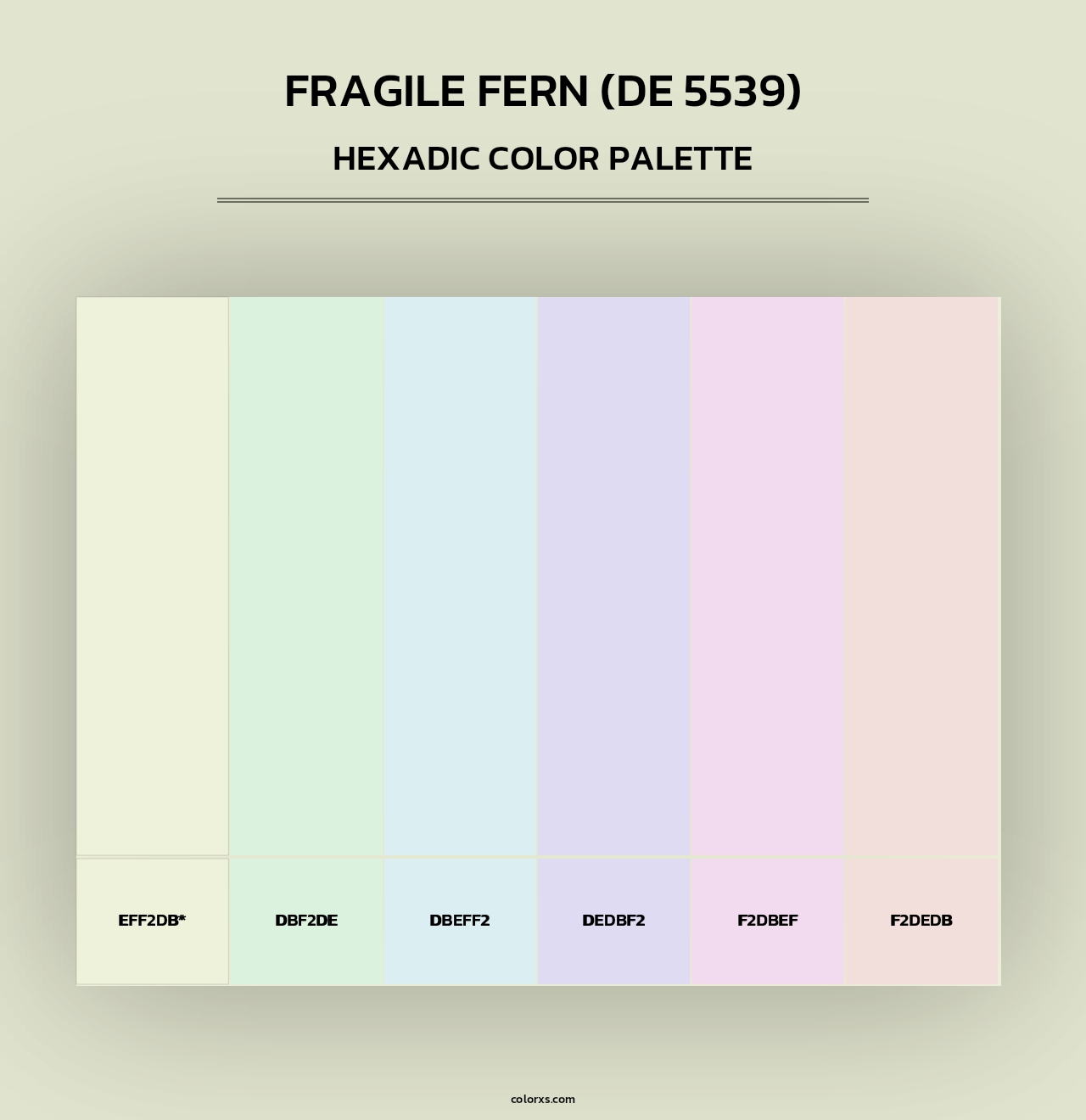 Fragile Fern (DE 5539) - Hexadic Color Palette