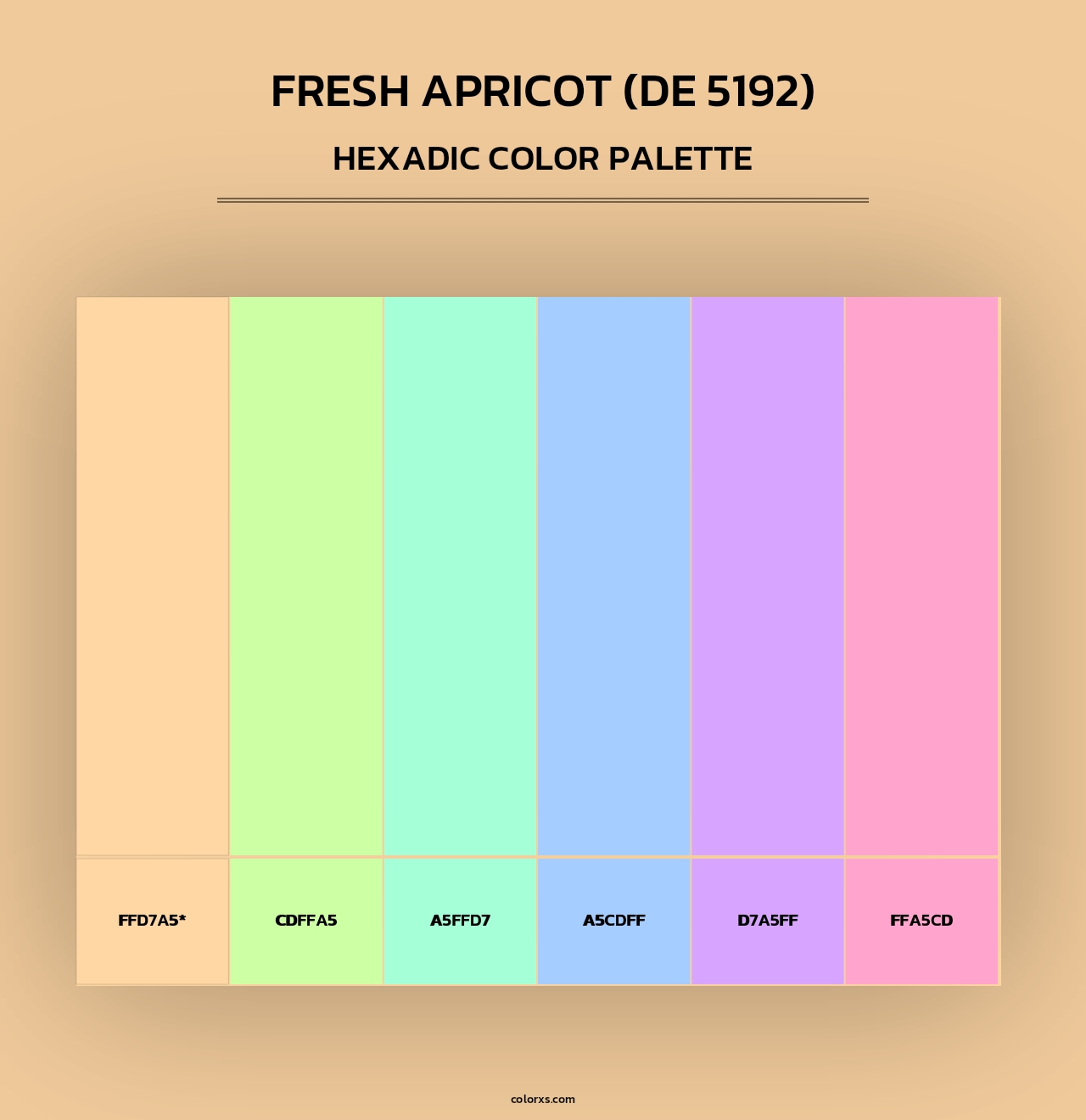 Fresh Apricot (DE 5192) - Hexadic Color Palette