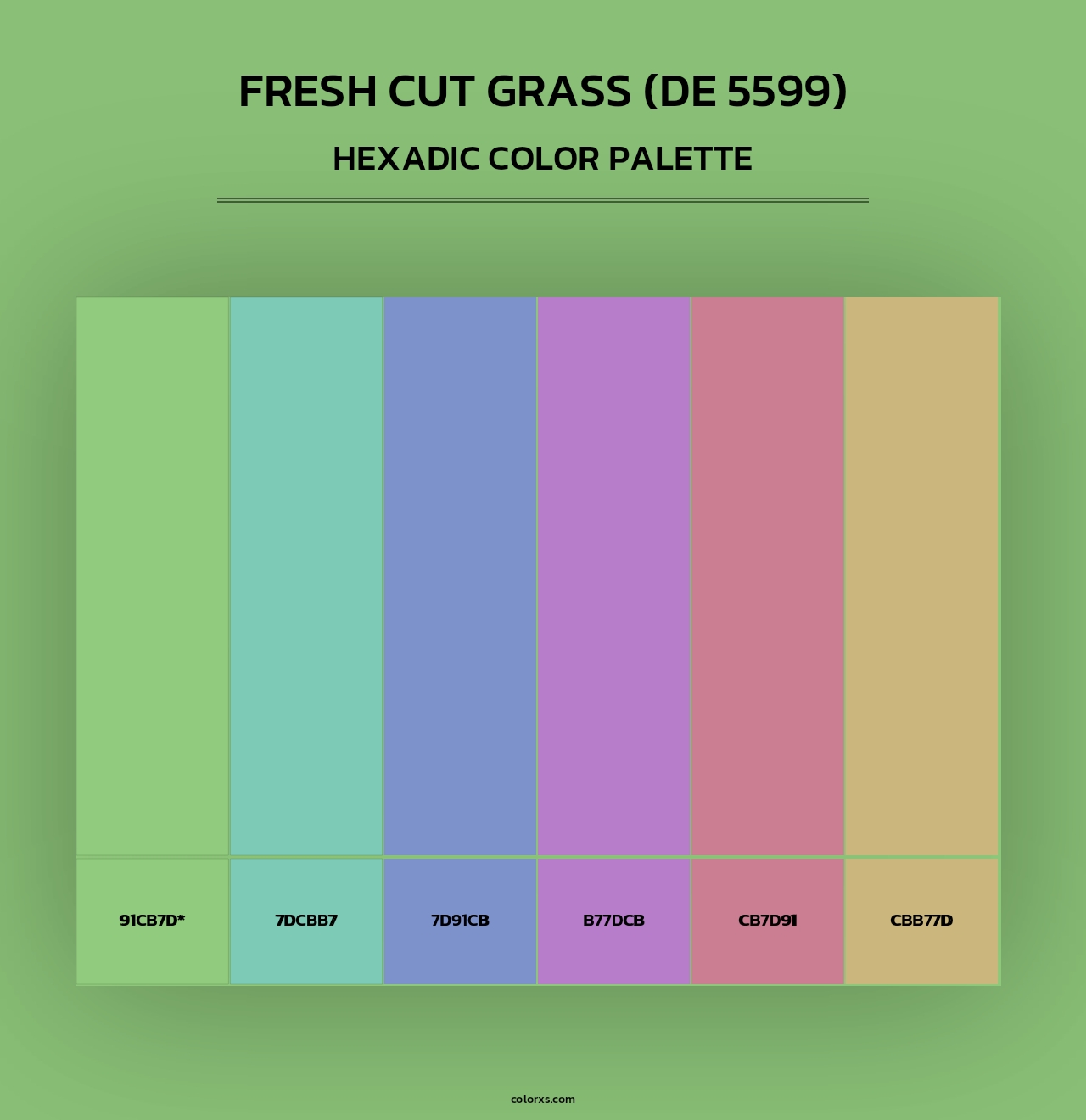Fresh Cut Grass (DE 5599) - Hexadic Color Palette