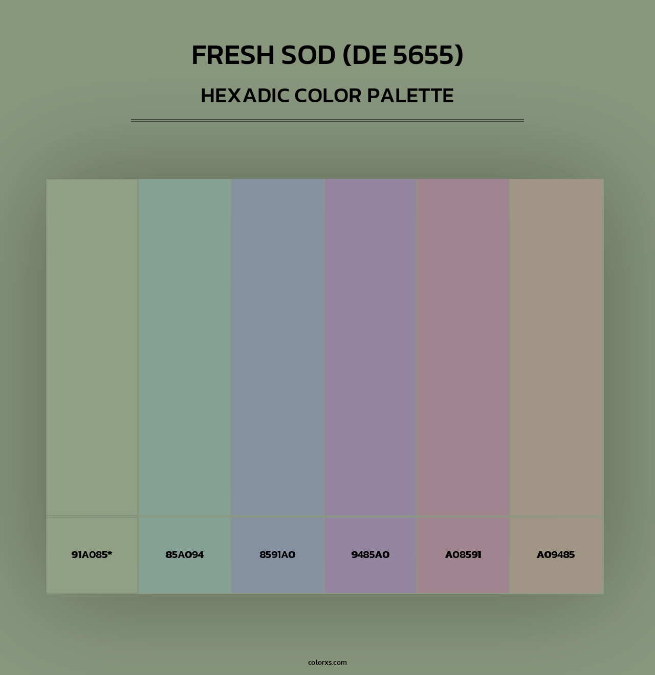 Fresh Sod (DE 5655) - Hexadic Color Palette