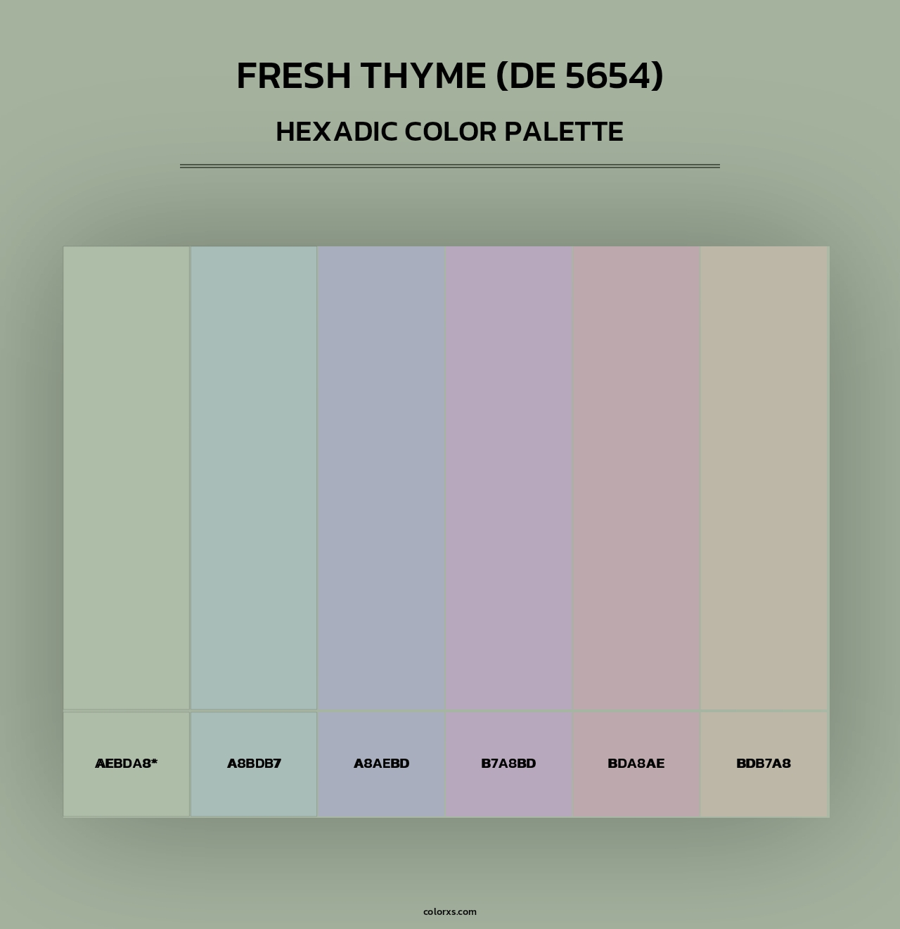 Fresh Thyme (DE 5654) - Hexadic Color Palette