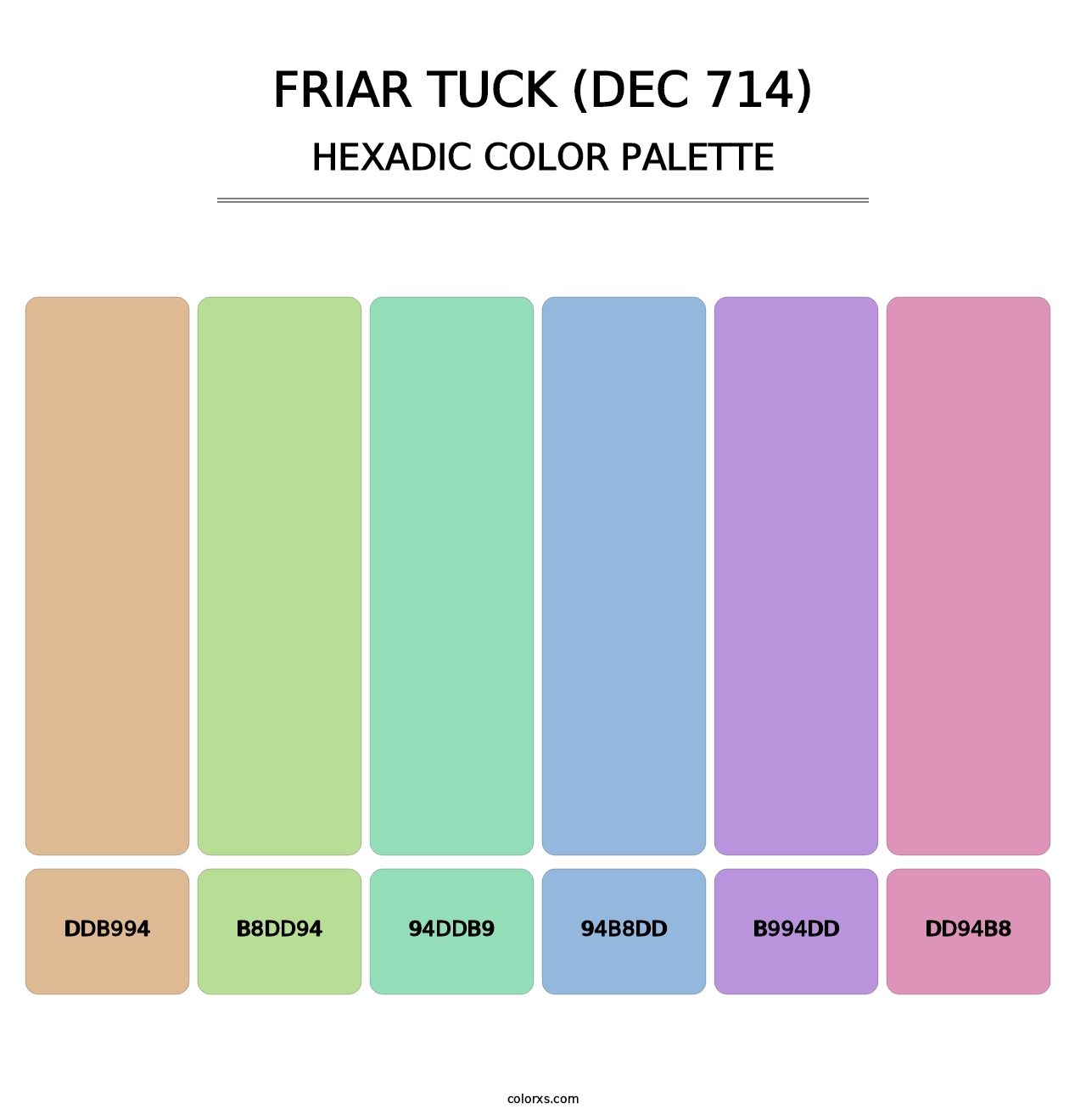 Friar Tuck (DEC 714) - Hexadic Color Palette