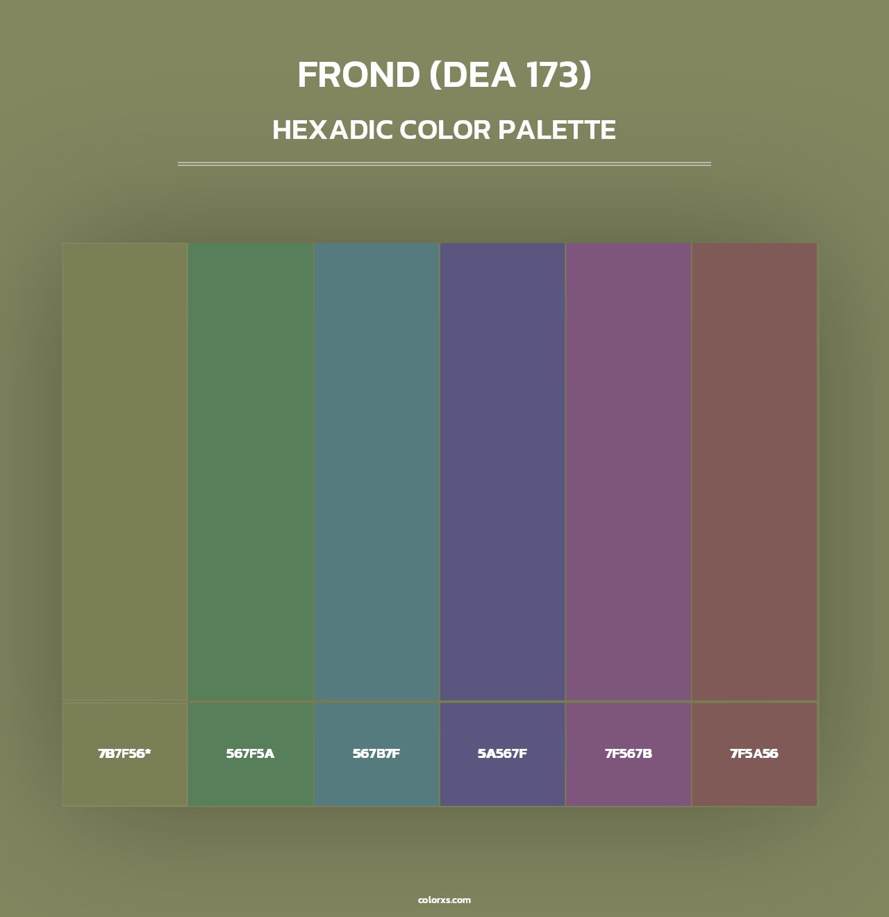 Frond (DEA 173) - Hexadic Color Palette