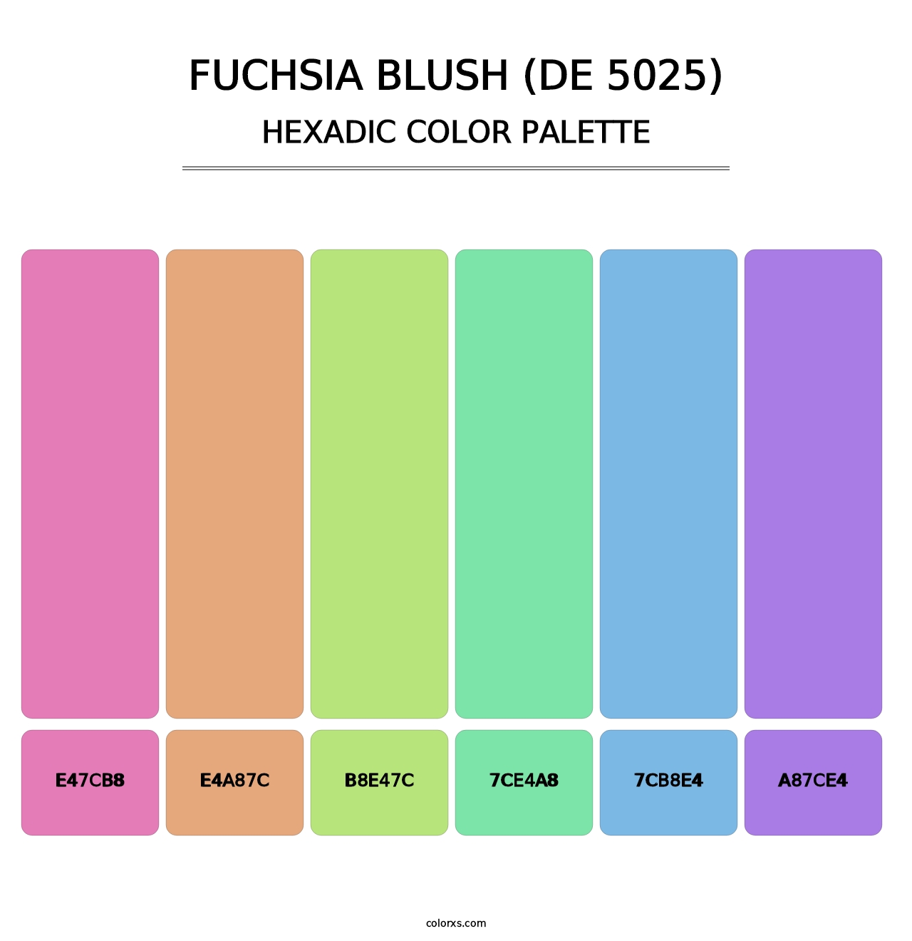 Fuchsia Blush (DE 5025) - Hexadic Color Palette