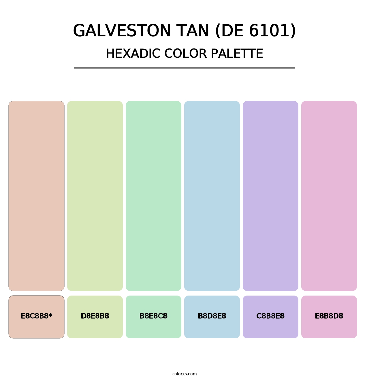 Galveston Tan (DE 6101) - Hexadic Color Palette