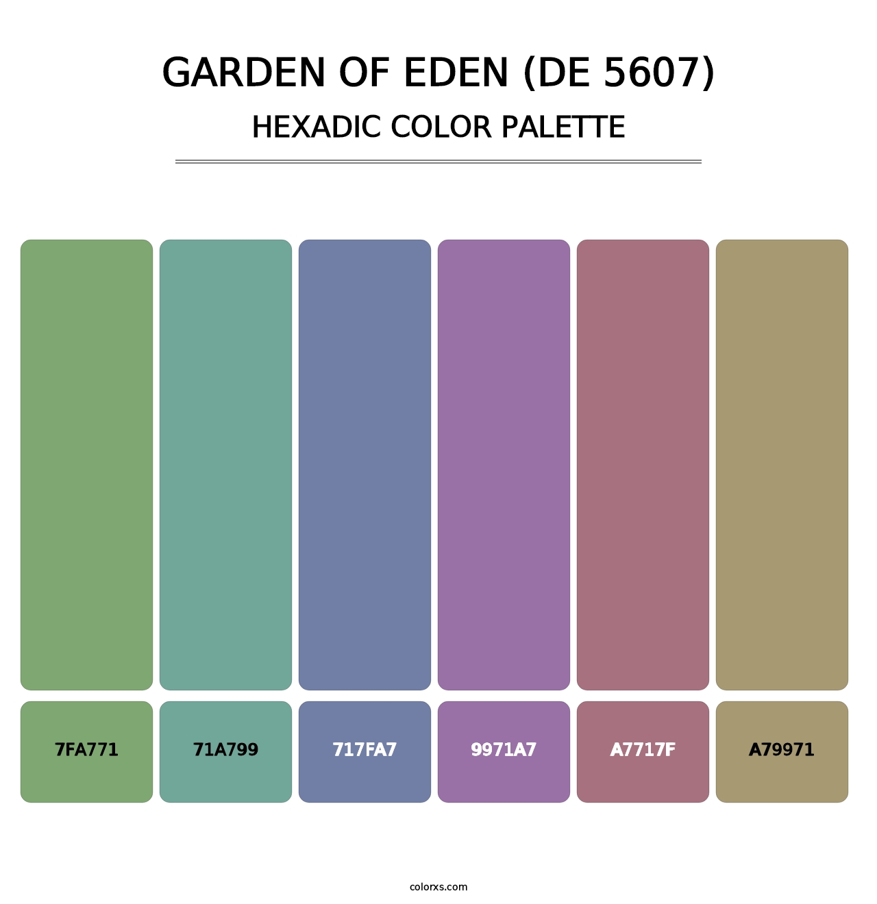 Garden of Eden (DE 5607) - Hexadic Color Palette