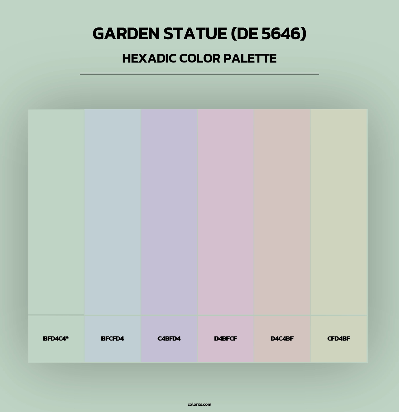 Garden Statue (DE 5646) - Hexadic Color Palette