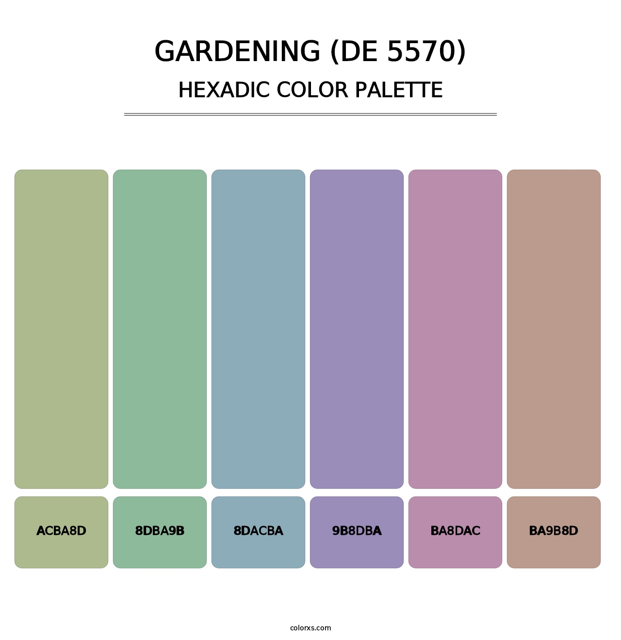 Gardening (DE 5570) - Hexadic Color Palette