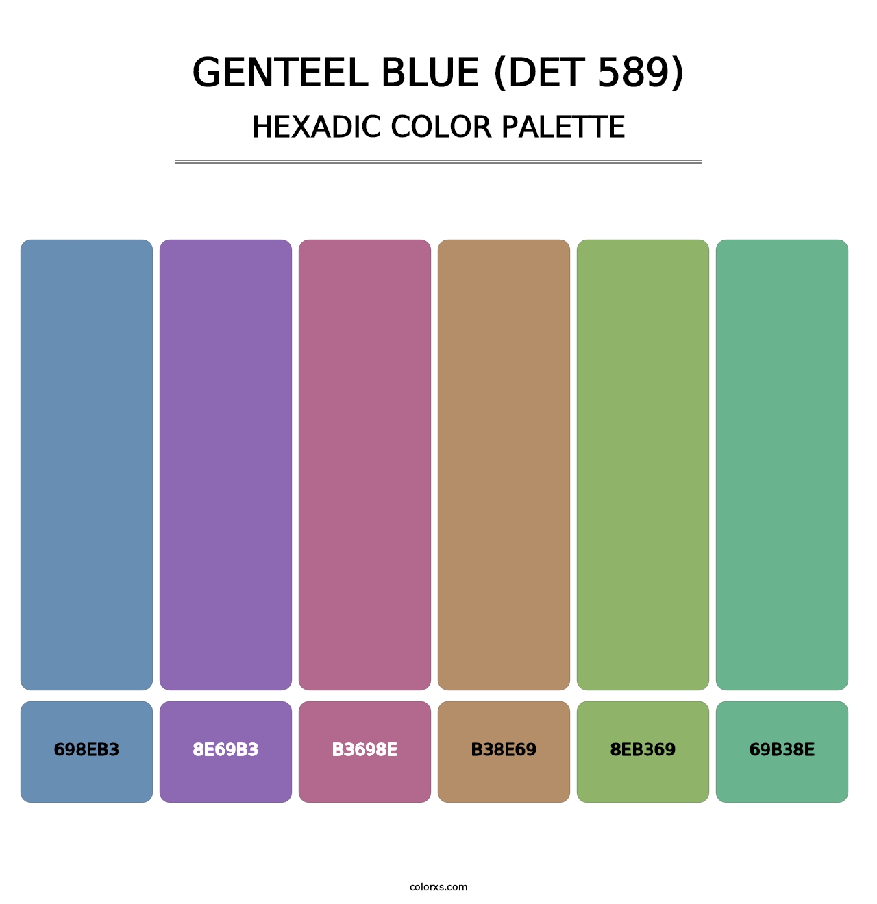 Genteel Blue (DET 589) - Hexadic Color Palette