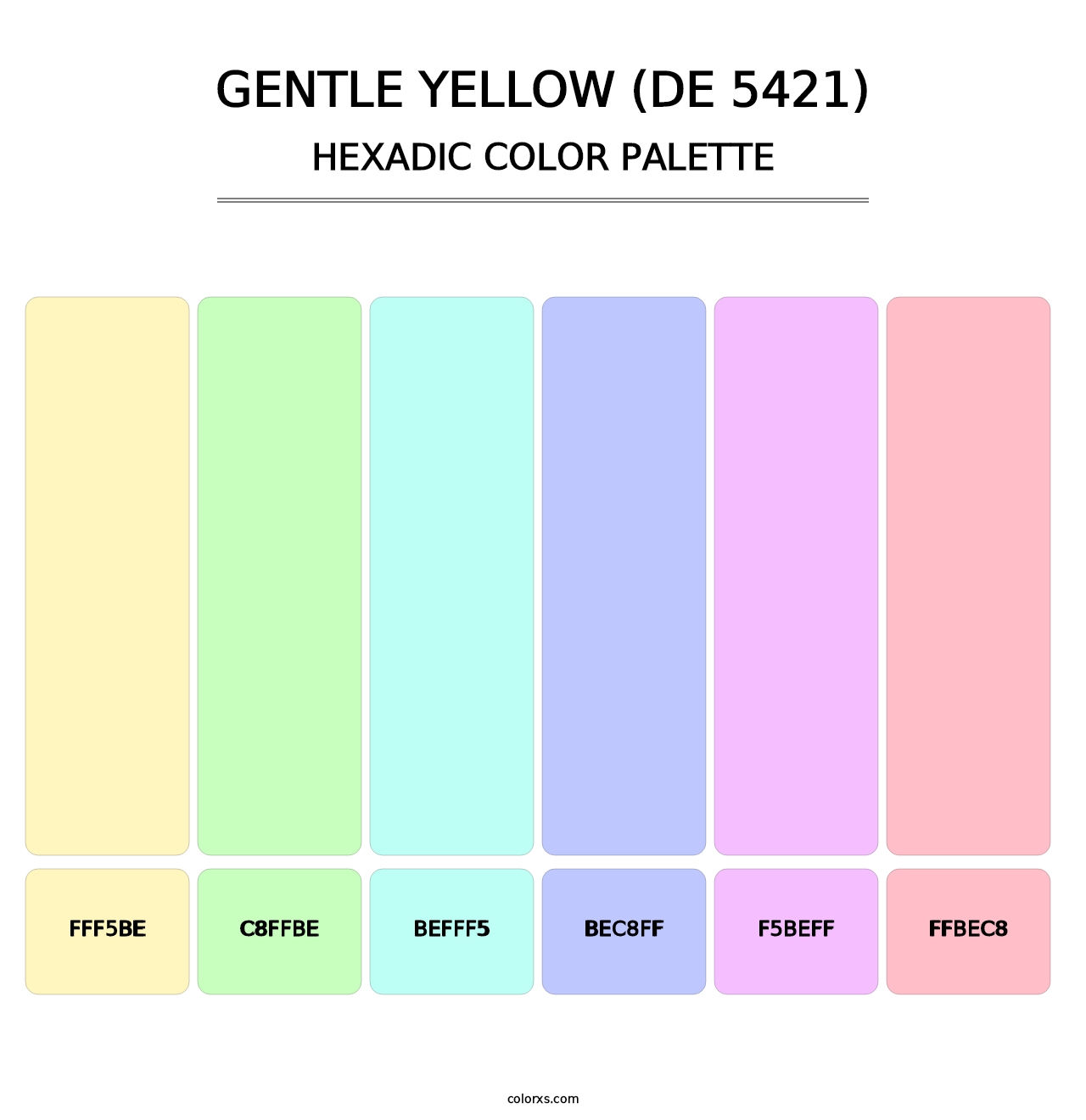 Gentle Yellow (DE 5421) - Hexadic Color Palette