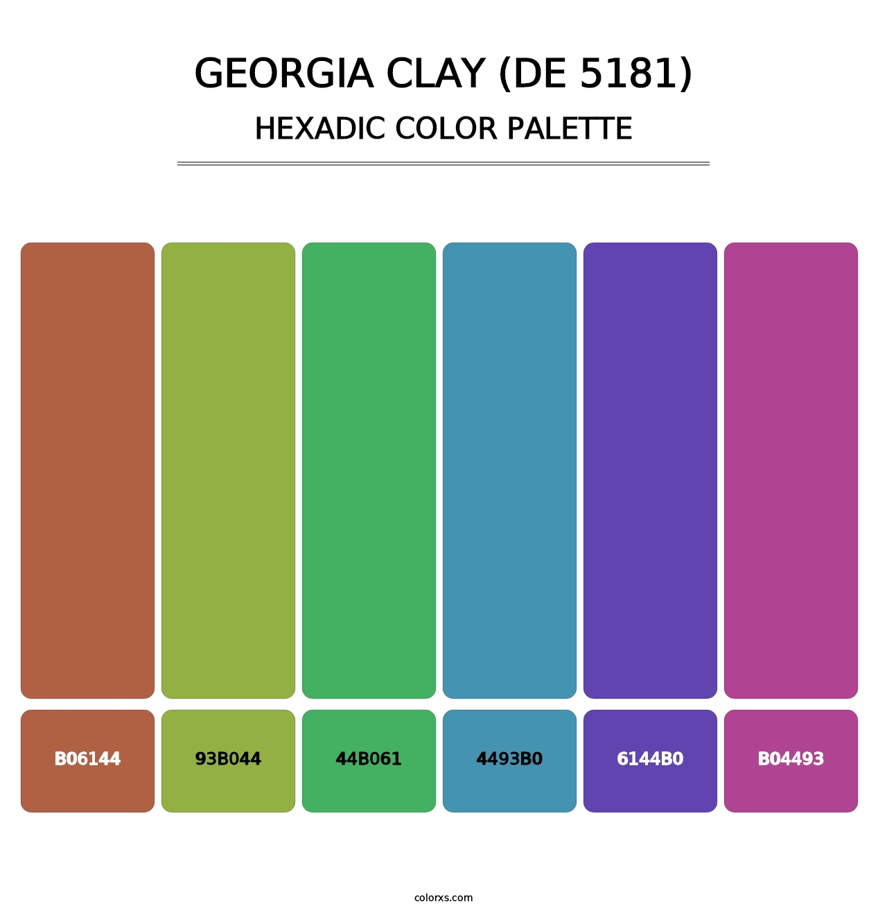 Georgia Clay (DE 5181) - Hexadic Color Palette