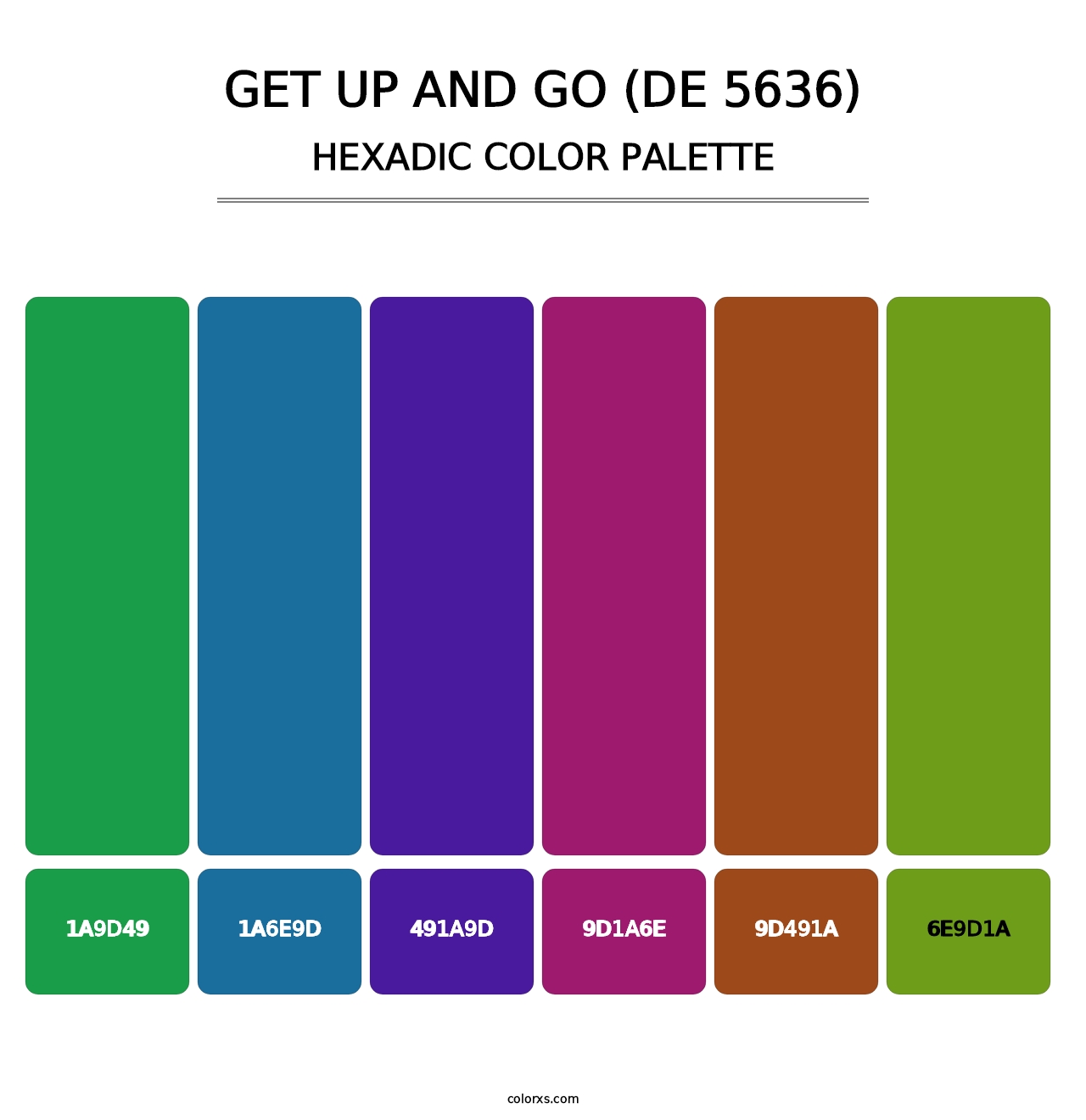 Get Up and Go (DE 5636) - Hexadic Color Palette