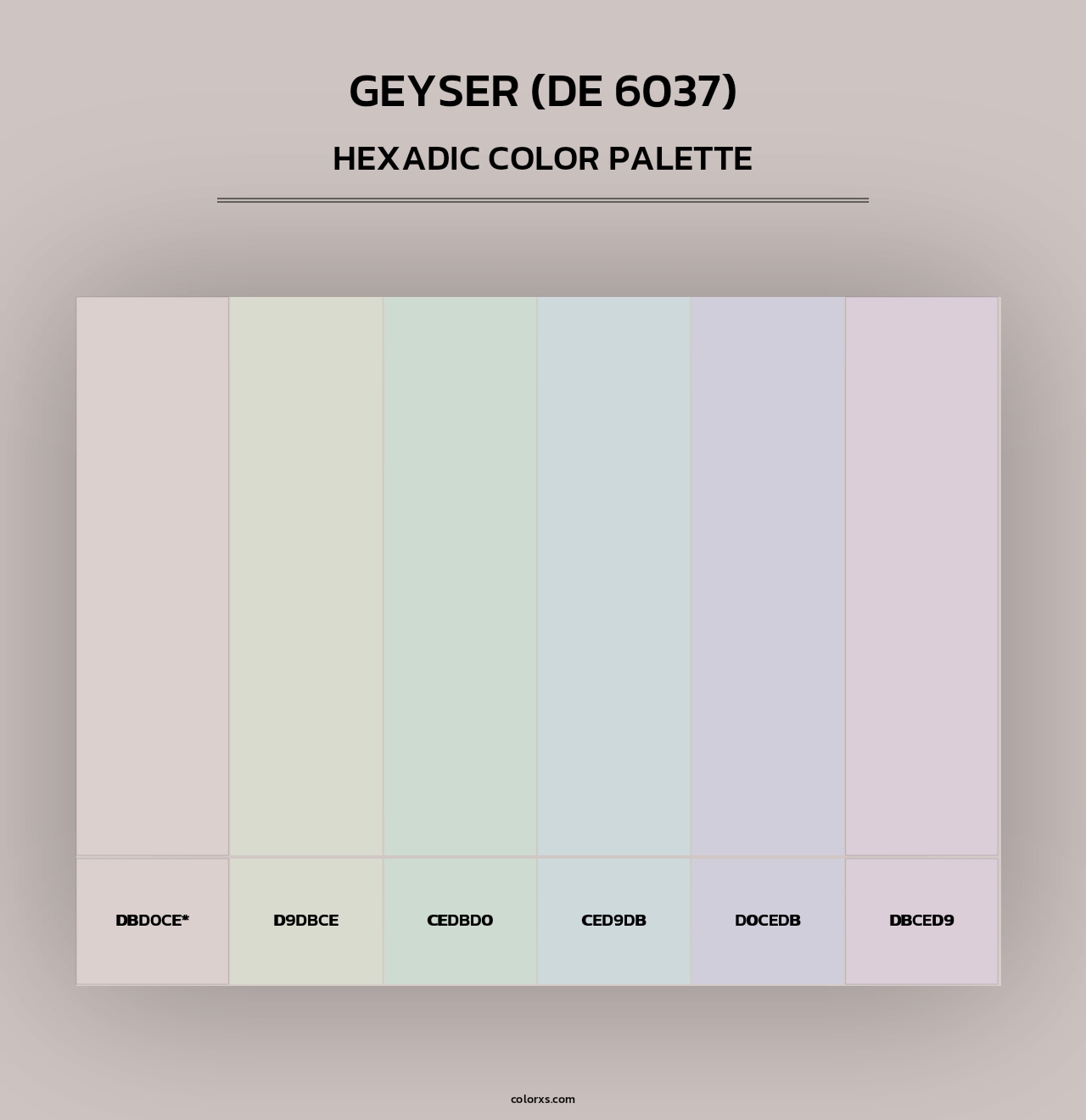 Geyser (DE 6037) - Hexadic Color Palette