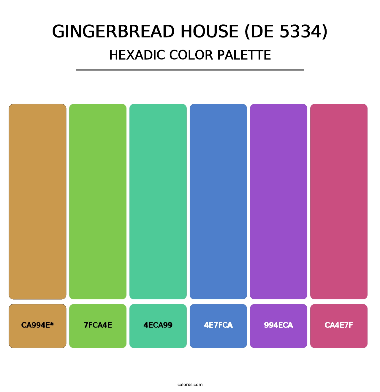 Gingerbread House (DE 5334) - Hexadic Color Palette