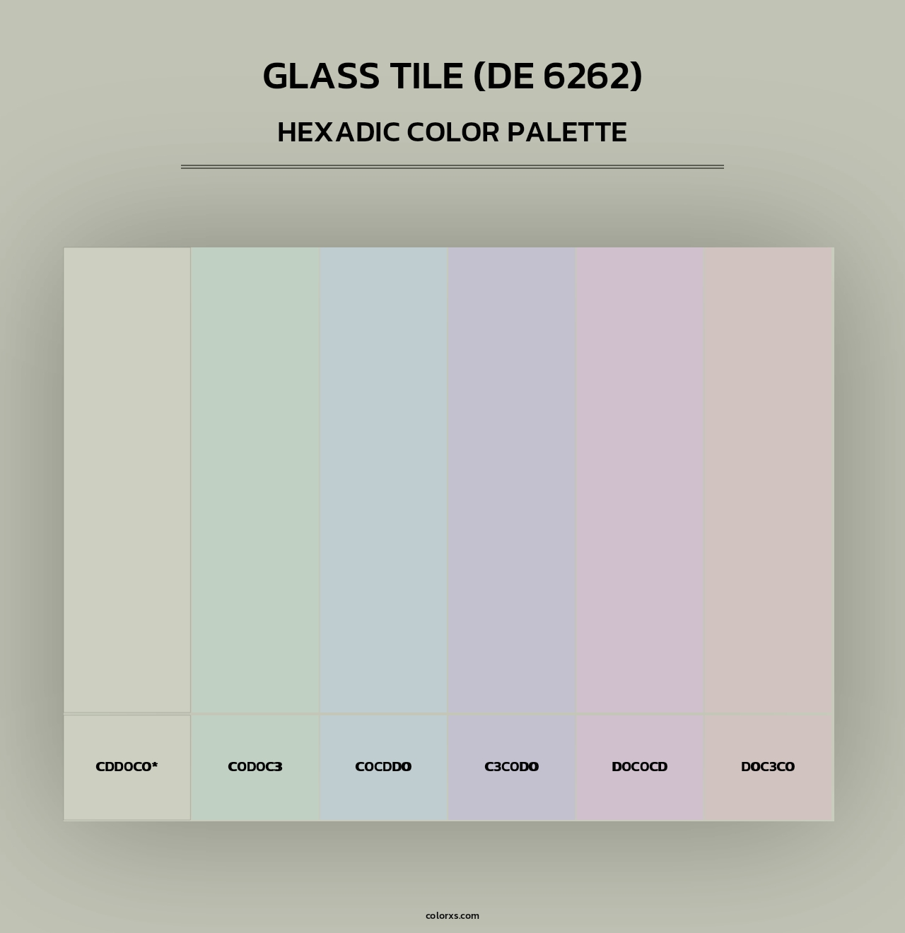 Glass Tile (DE 6262) - Hexadic Color Palette