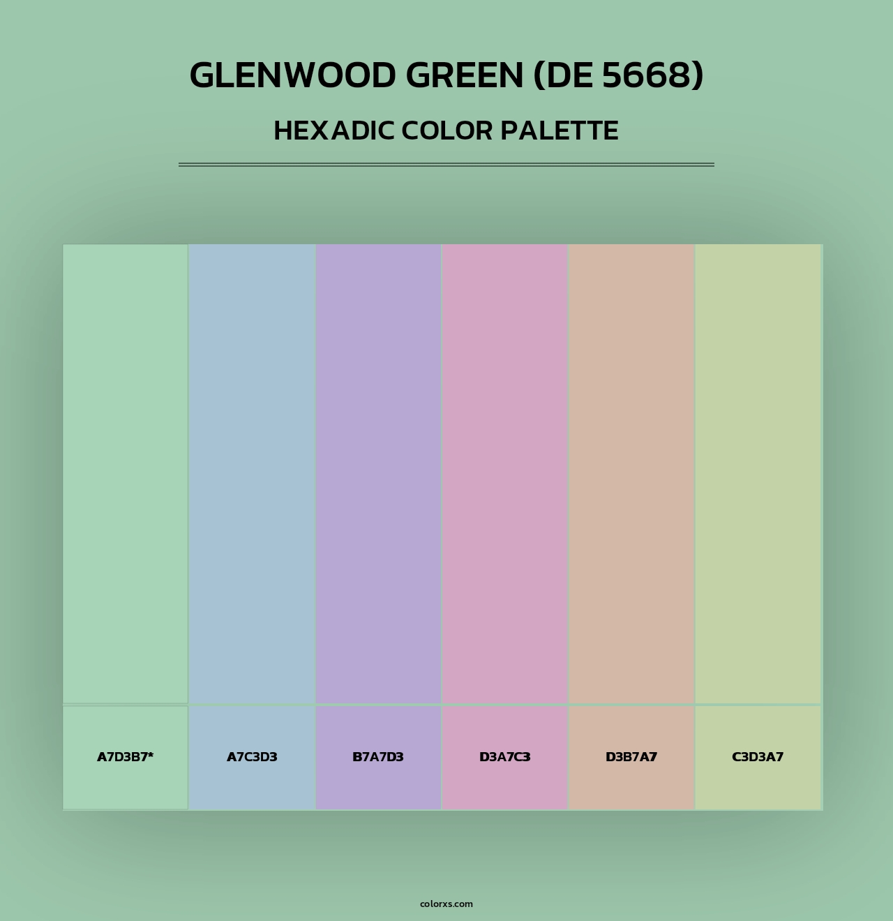 Glenwood Green (DE 5668) - Hexadic Color Palette