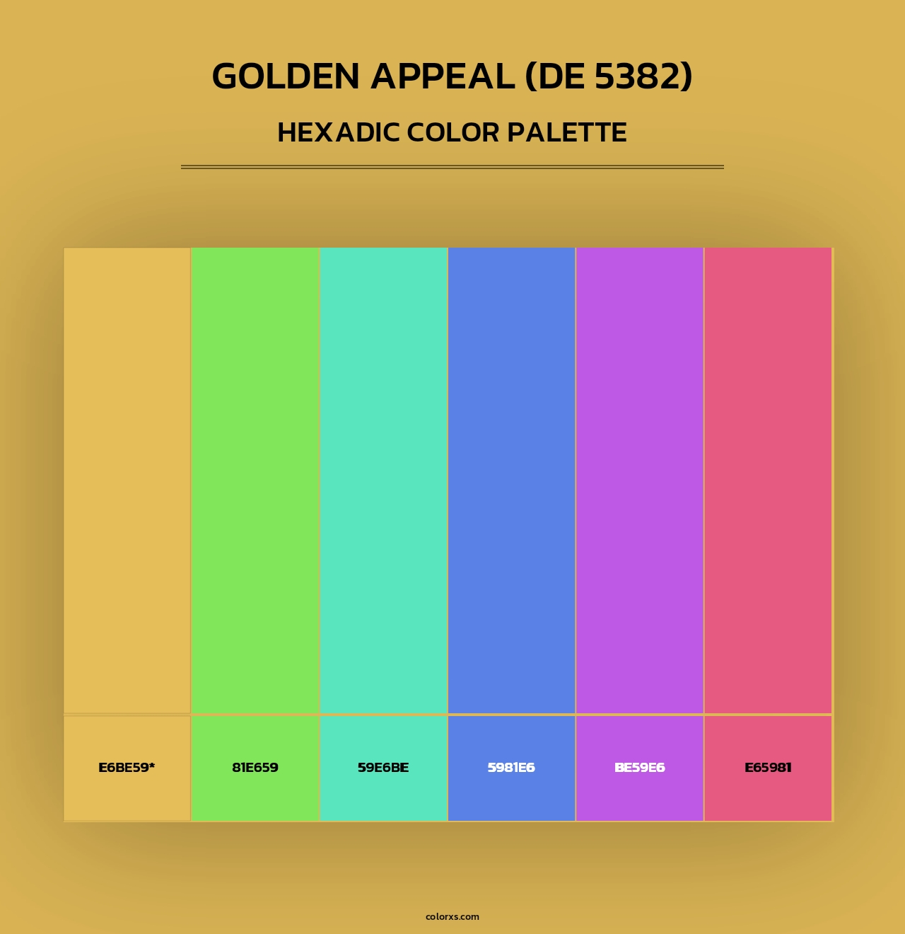 Golden Appeal (DE 5382) - Hexadic Color Palette