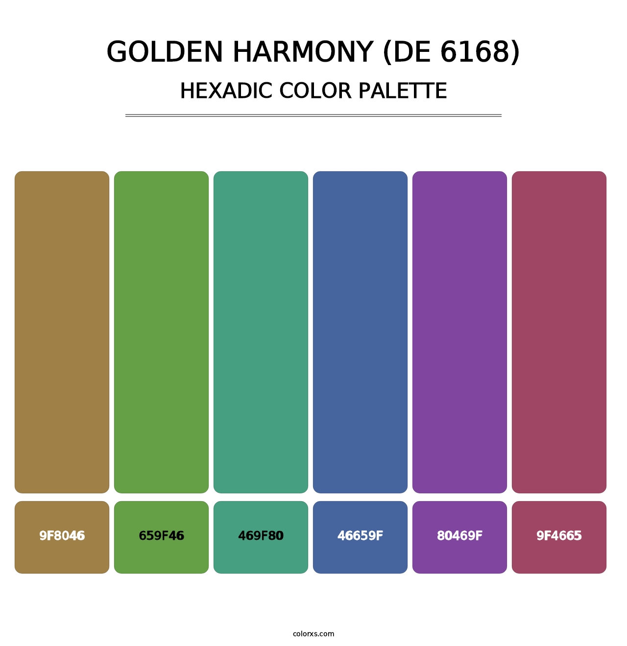 Golden Harmony (DE 6168) - Hexadic Color Palette
