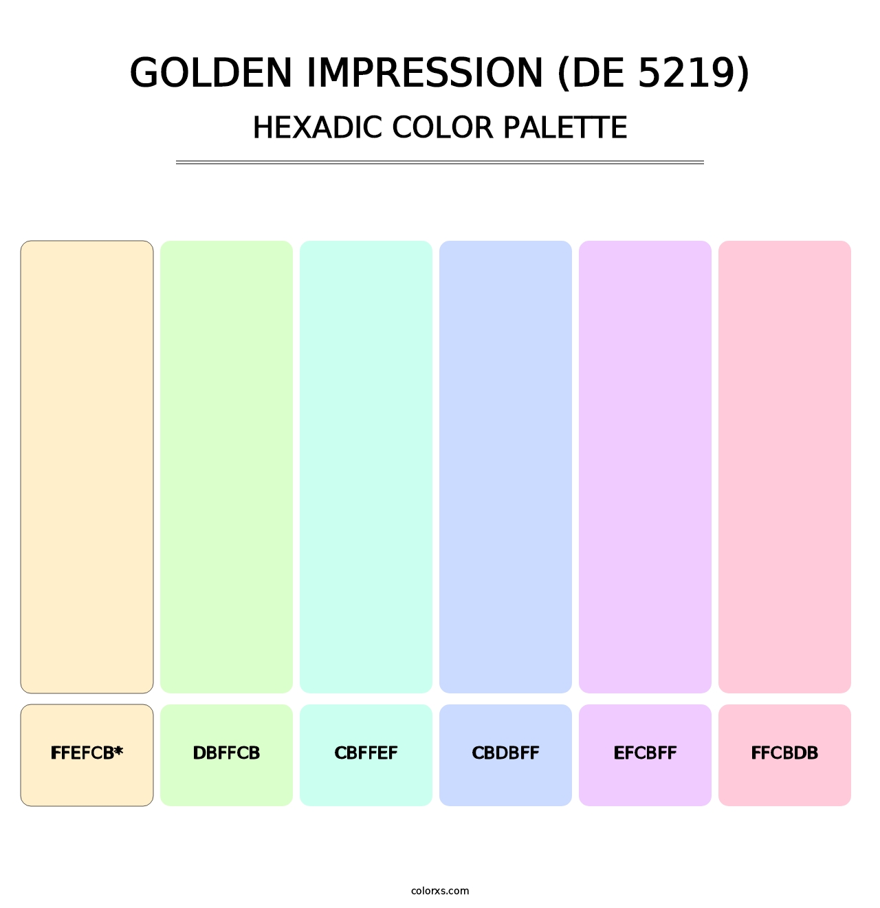Golden Impression (DE 5219) - Hexadic Color Palette