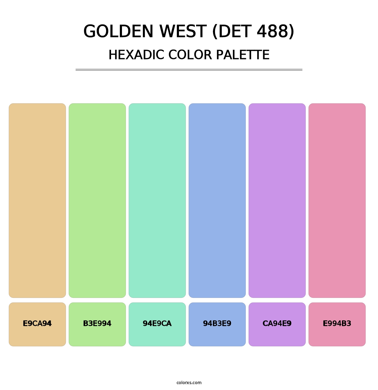 Golden West (DET 488) - Hexadic Color Palette