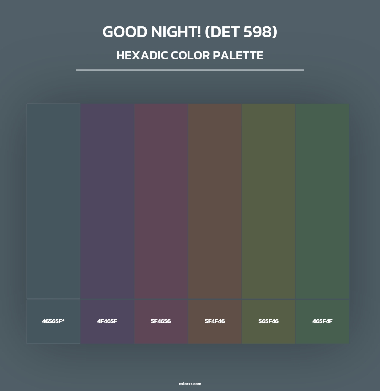 Good Night! (DET 598) - Hexadic Color Palette