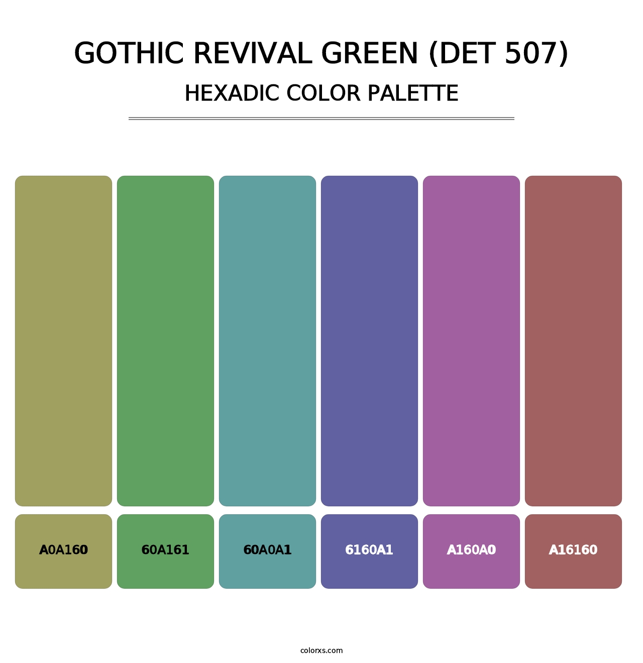 Gothic Revival Green (DET 507) - Hexadic Color Palette