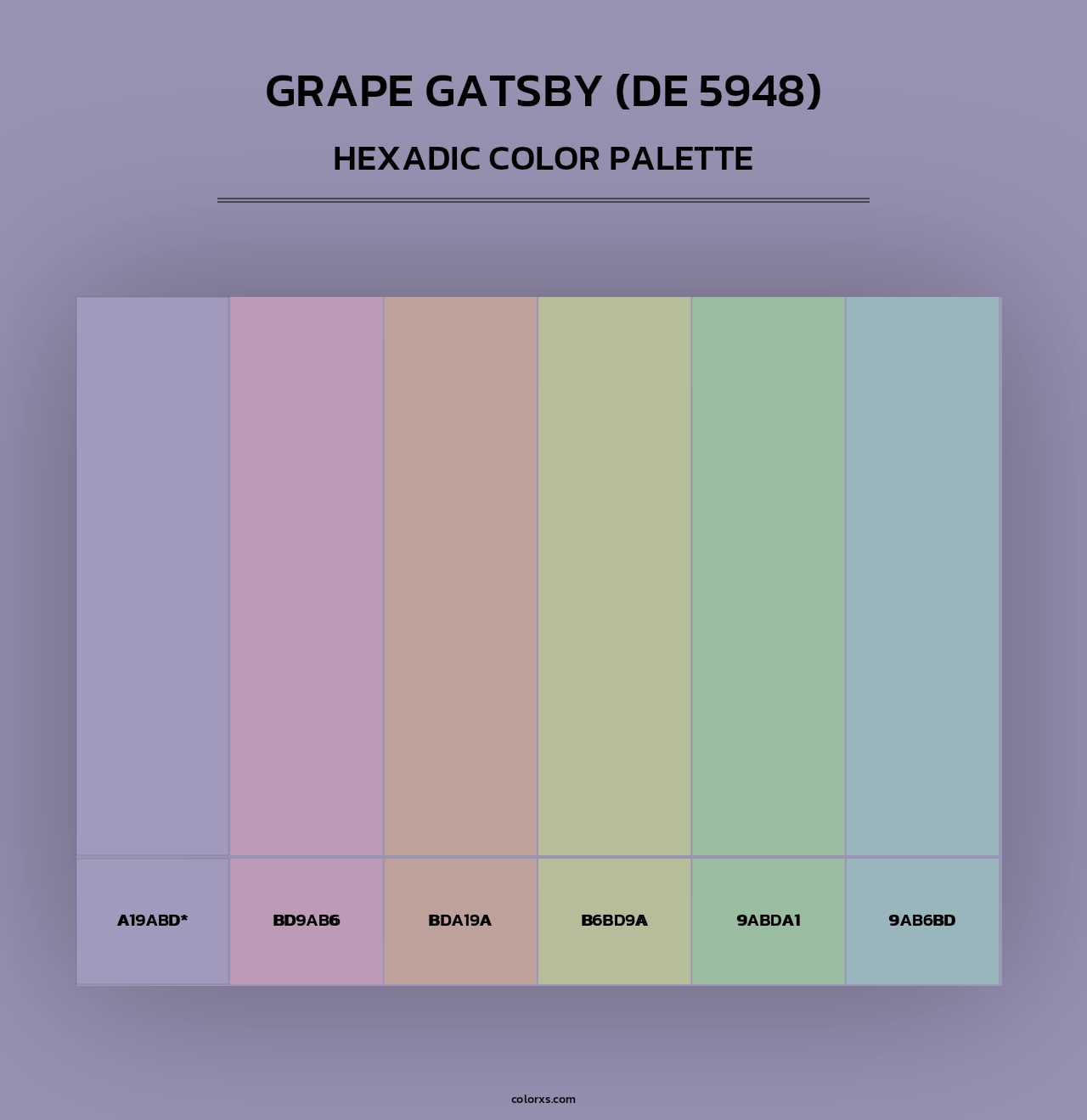 Grape Gatsby (DE 5948) - Hexadic Color Palette