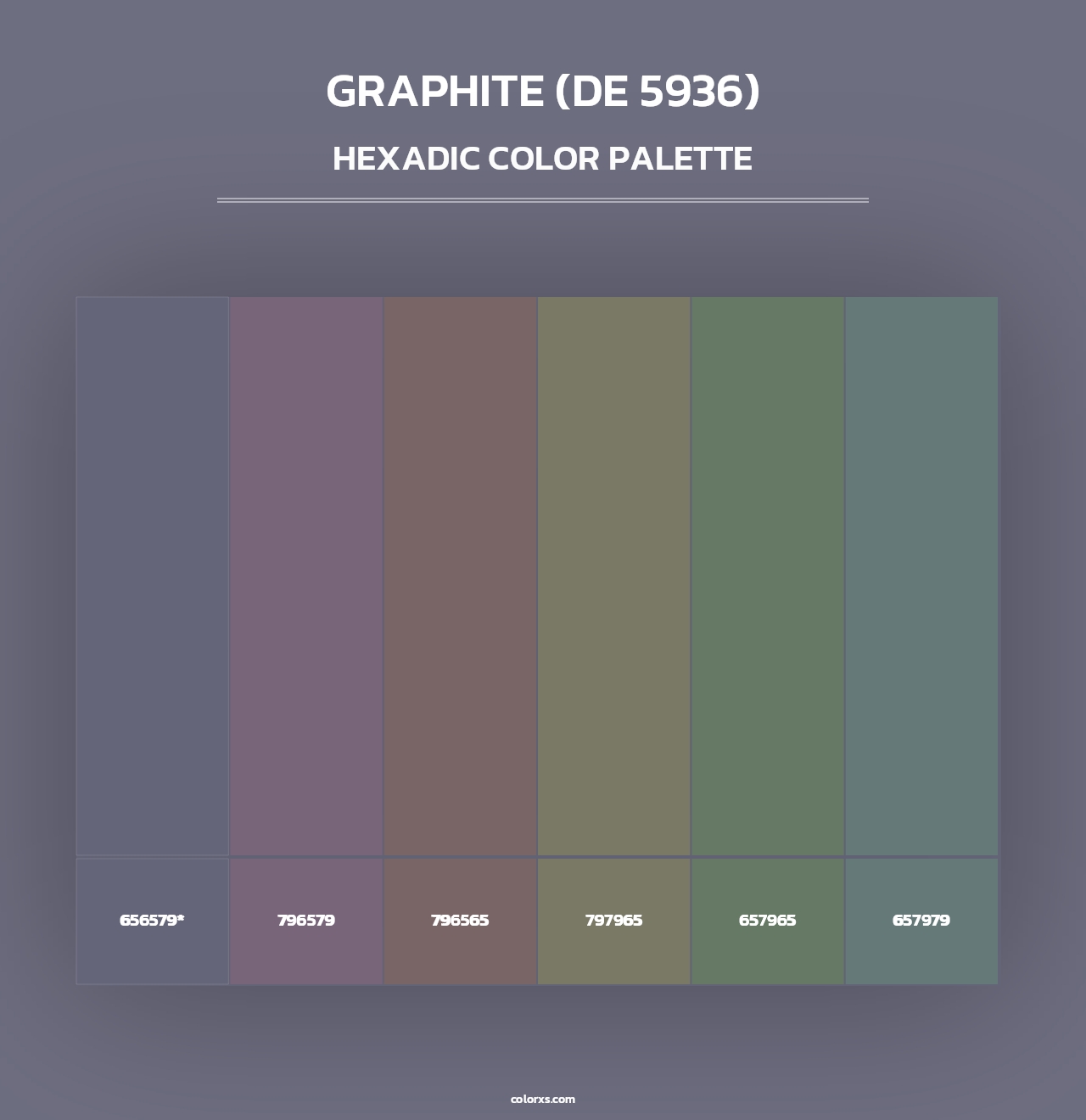 Graphite (DE 5936) - Hexadic Color Palette