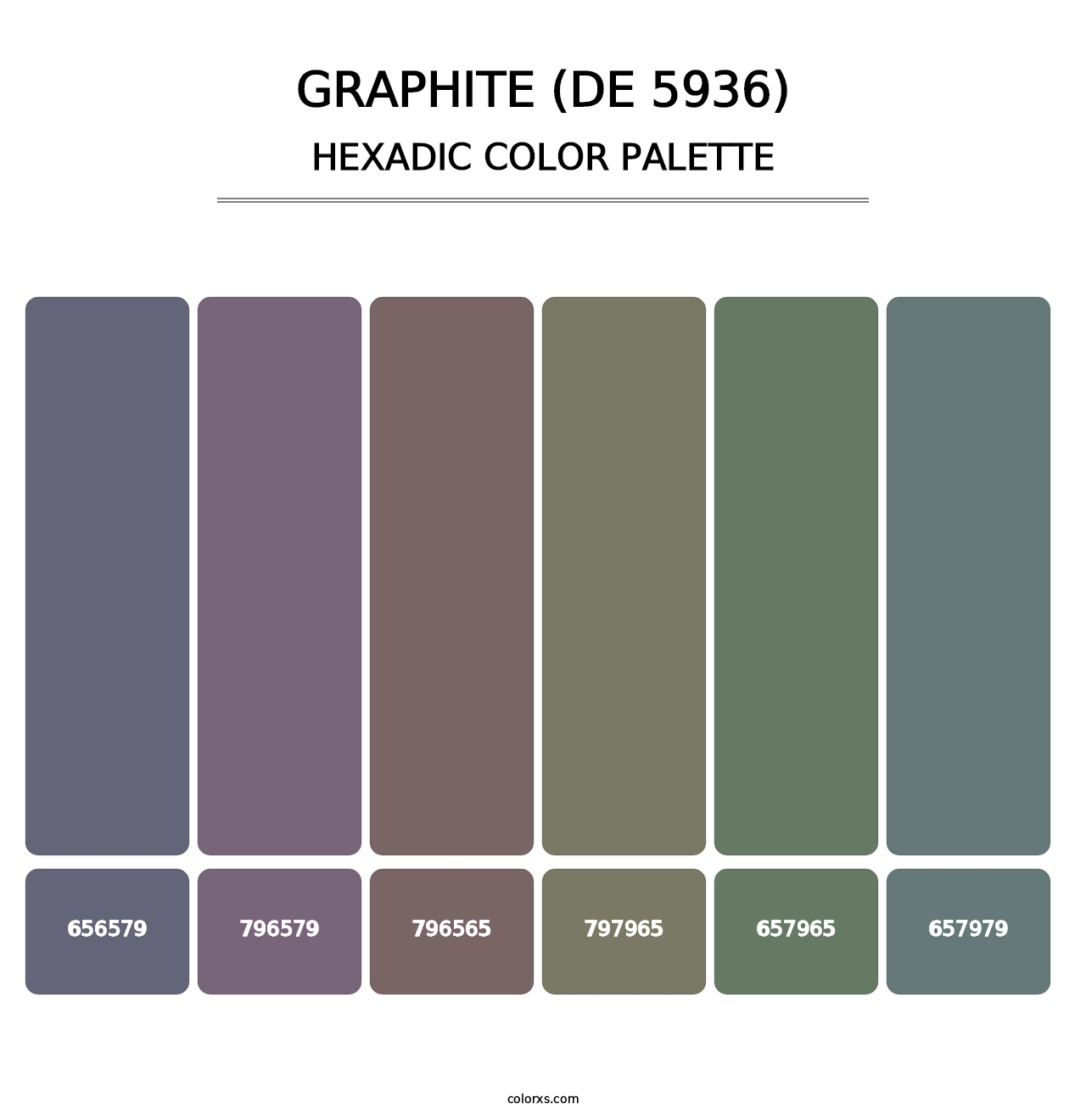 Graphite (DE 5936) - Hexadic Color Palette