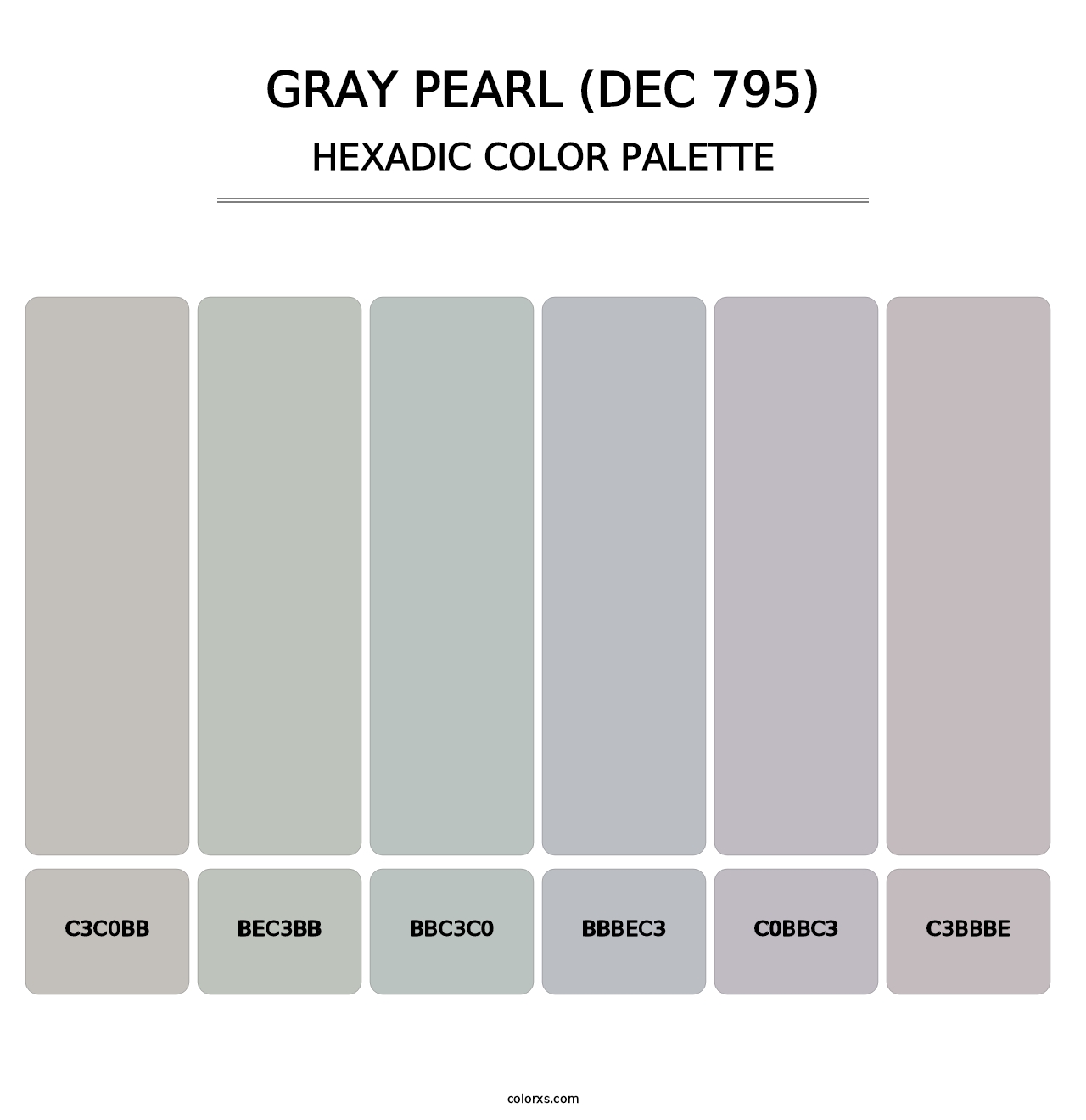 Gray Pearl (DEC 795) - Hexadic Color Palette