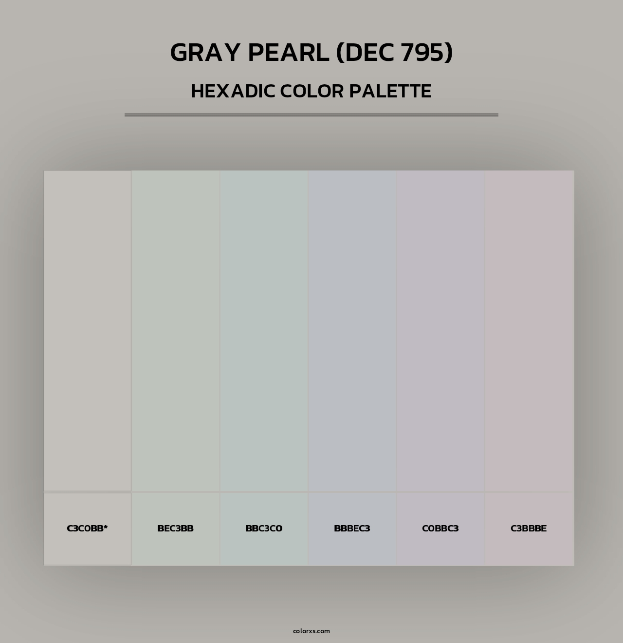 Gray Pearl (DEC 795) - Hexadic Color Palette
