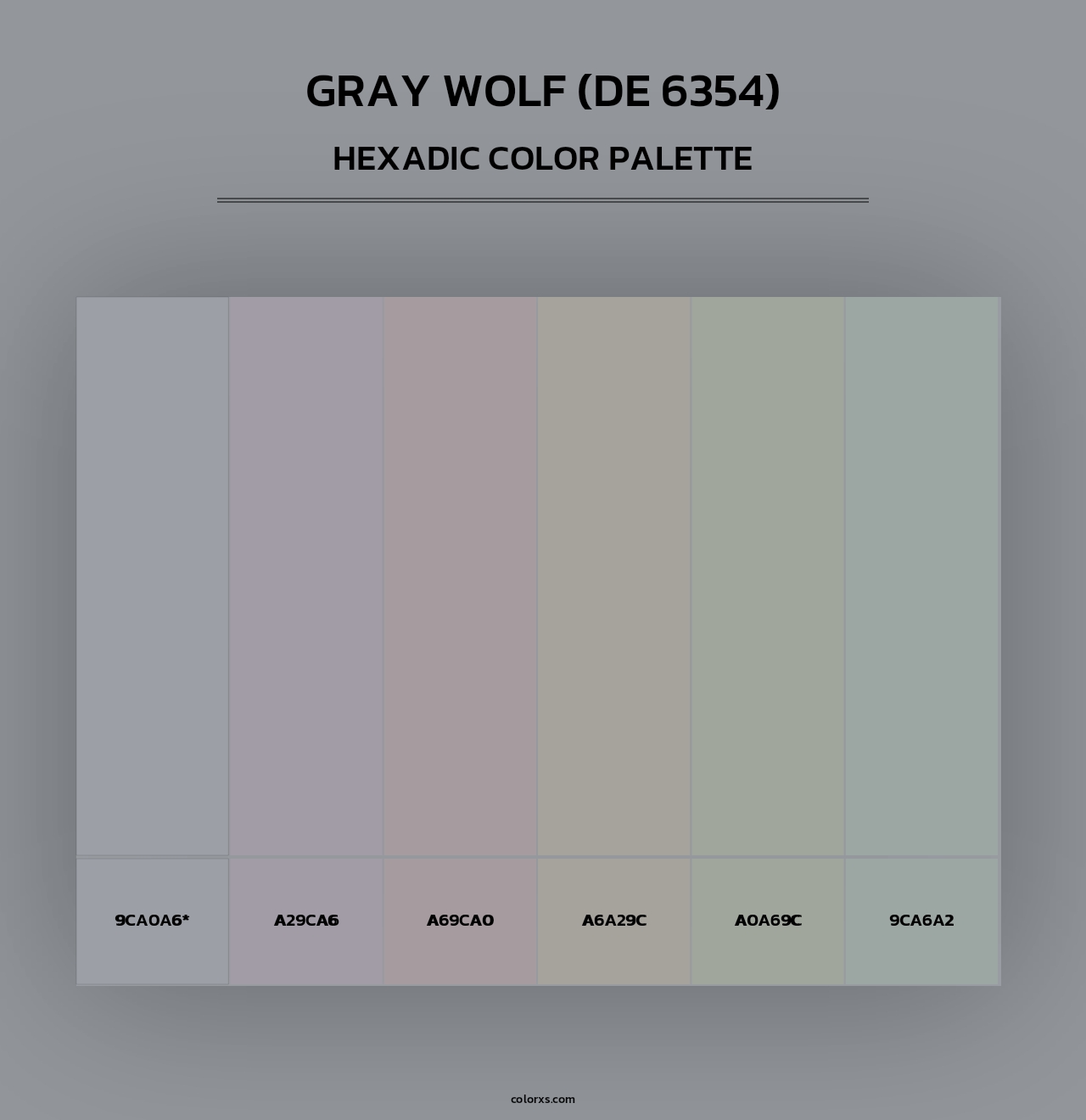 Gray Wolf (DE 6354) - Hexadic Color Palette