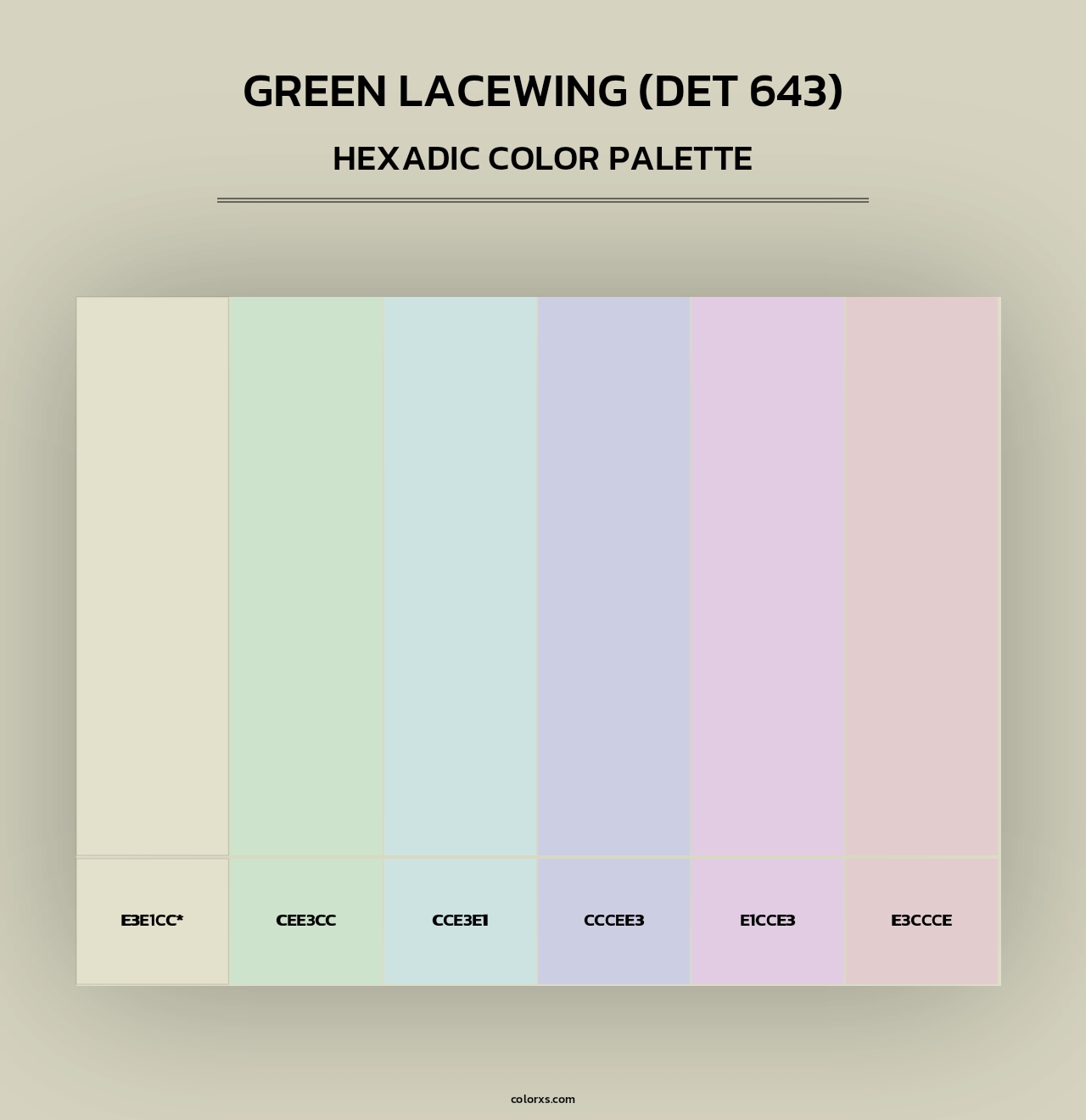 Green Lacewing (DET 643) - Hexadic Color Palette