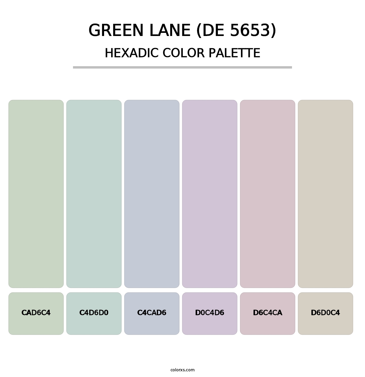 Green Lane (DE 5653) - Hexadic Color Palette