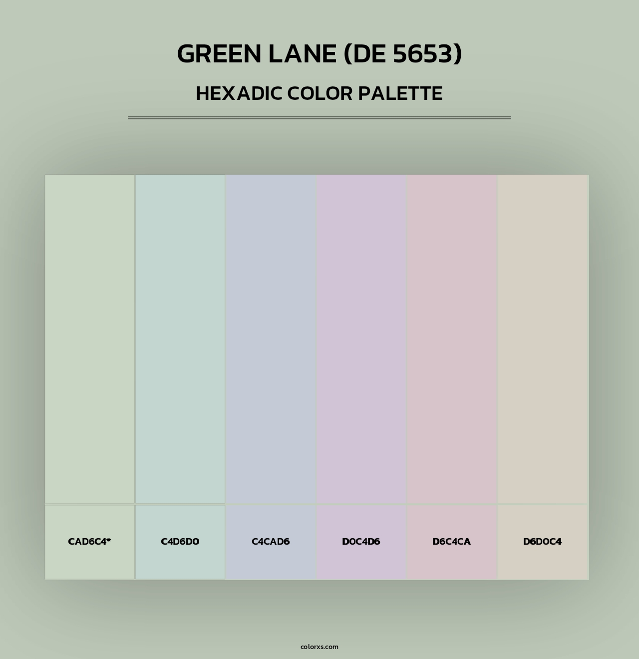Green Lane (DE 5653) - Hexadic Color Palette