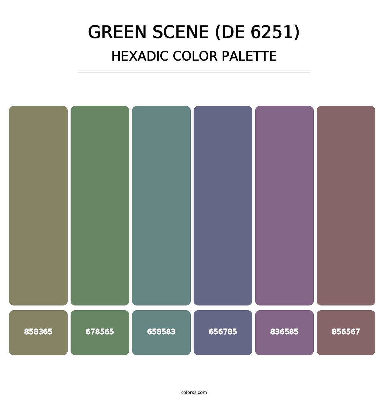 Green Scene (DE 6251) - Hexadic Color Palette