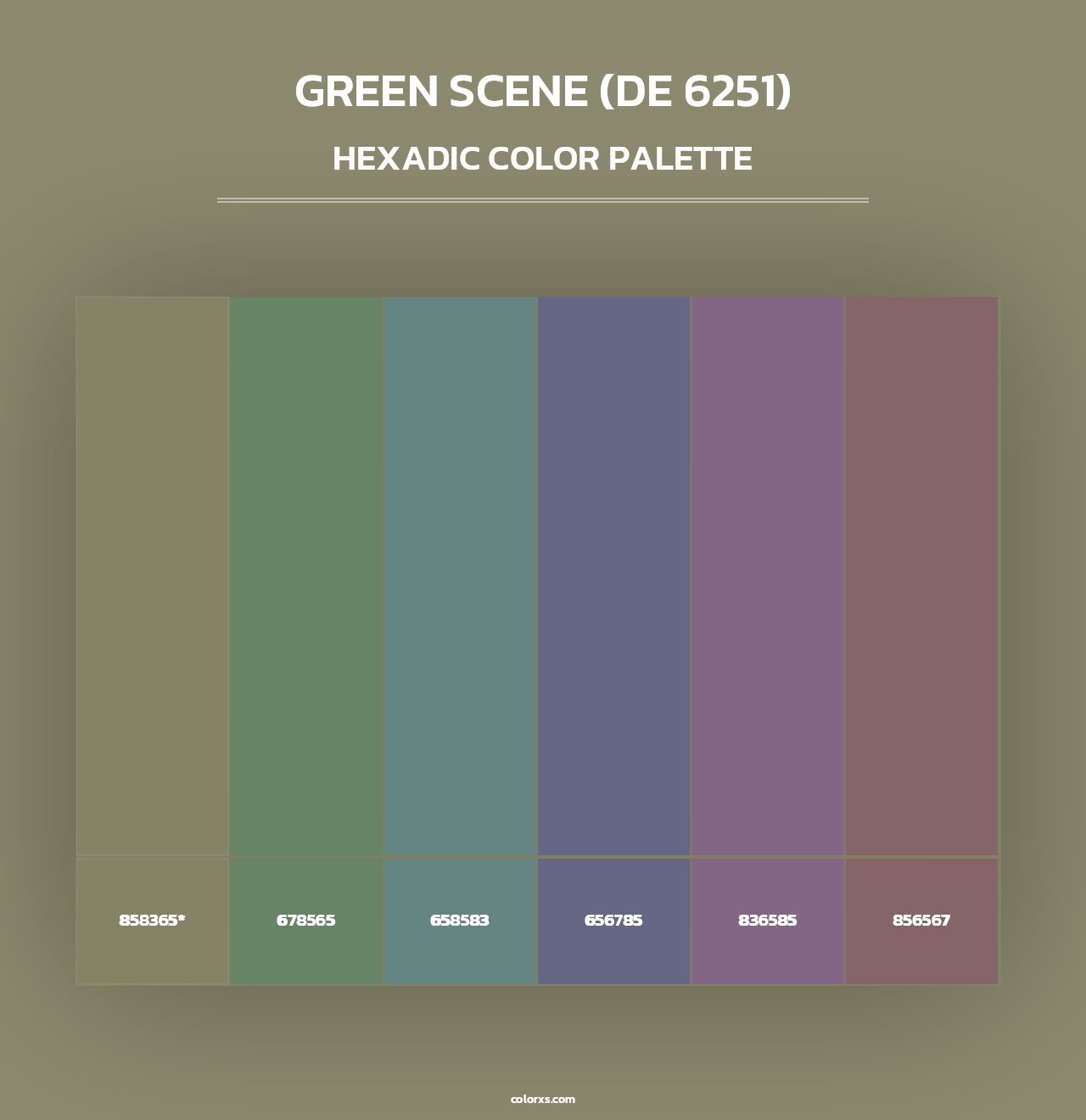 Green Scene (DE 6251) - Hexadic Color Palette